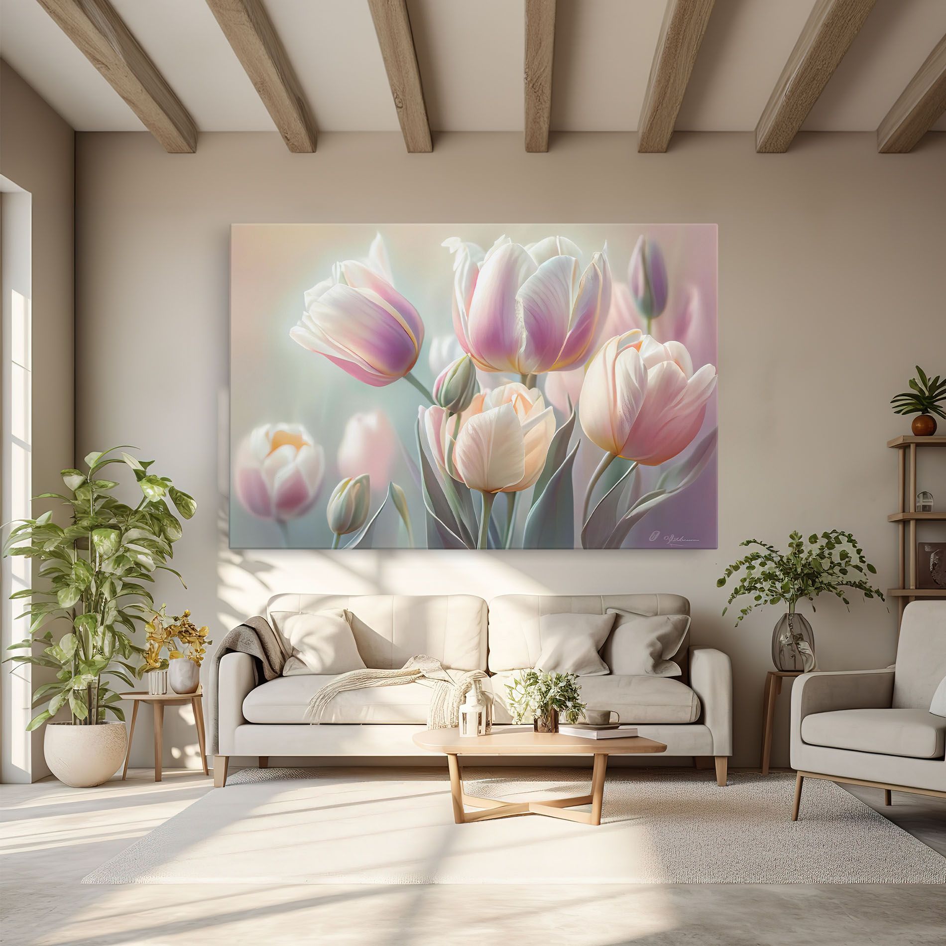 Dreamy White Tulips mockup 6