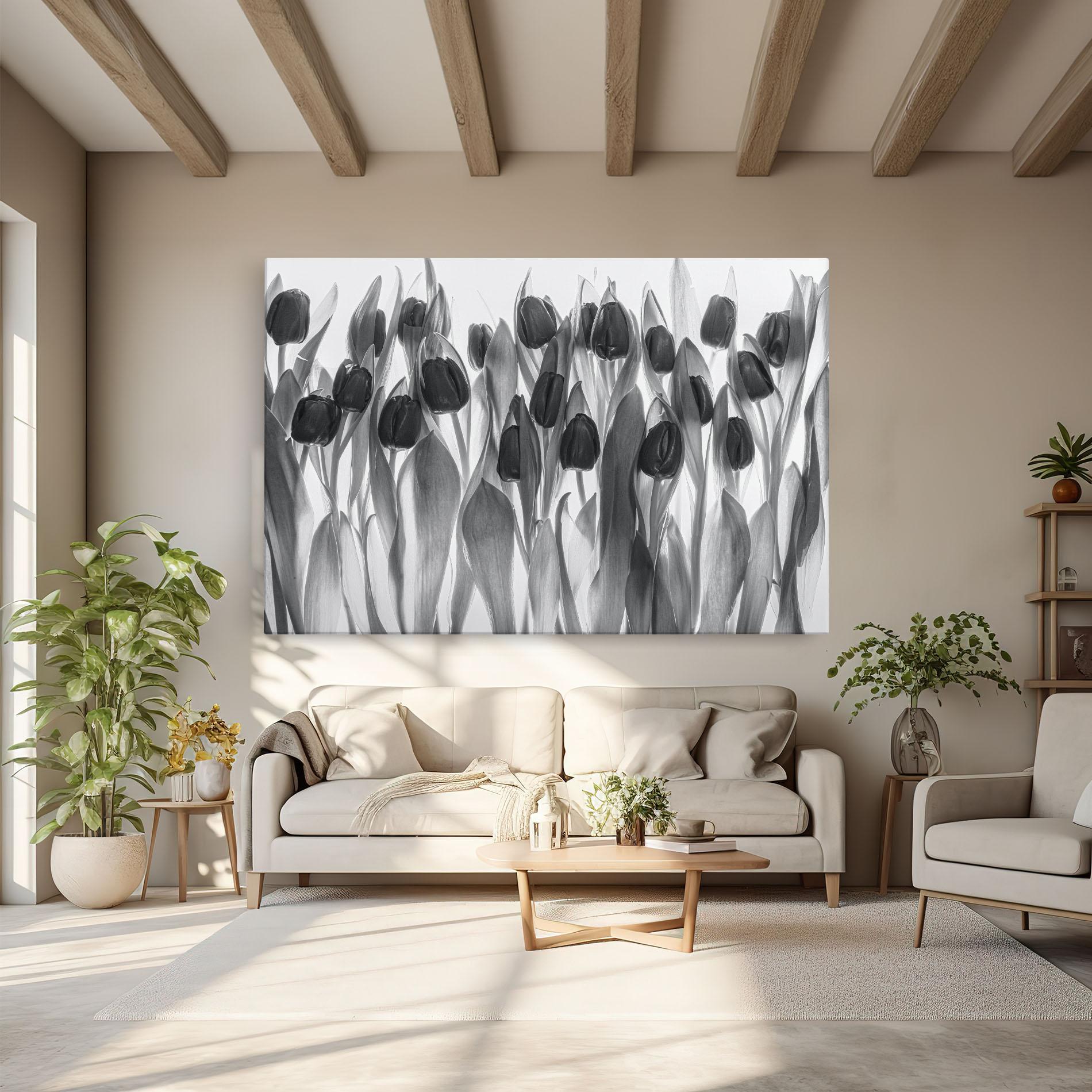 Tablou Canvas Grey Tulips mockup 6