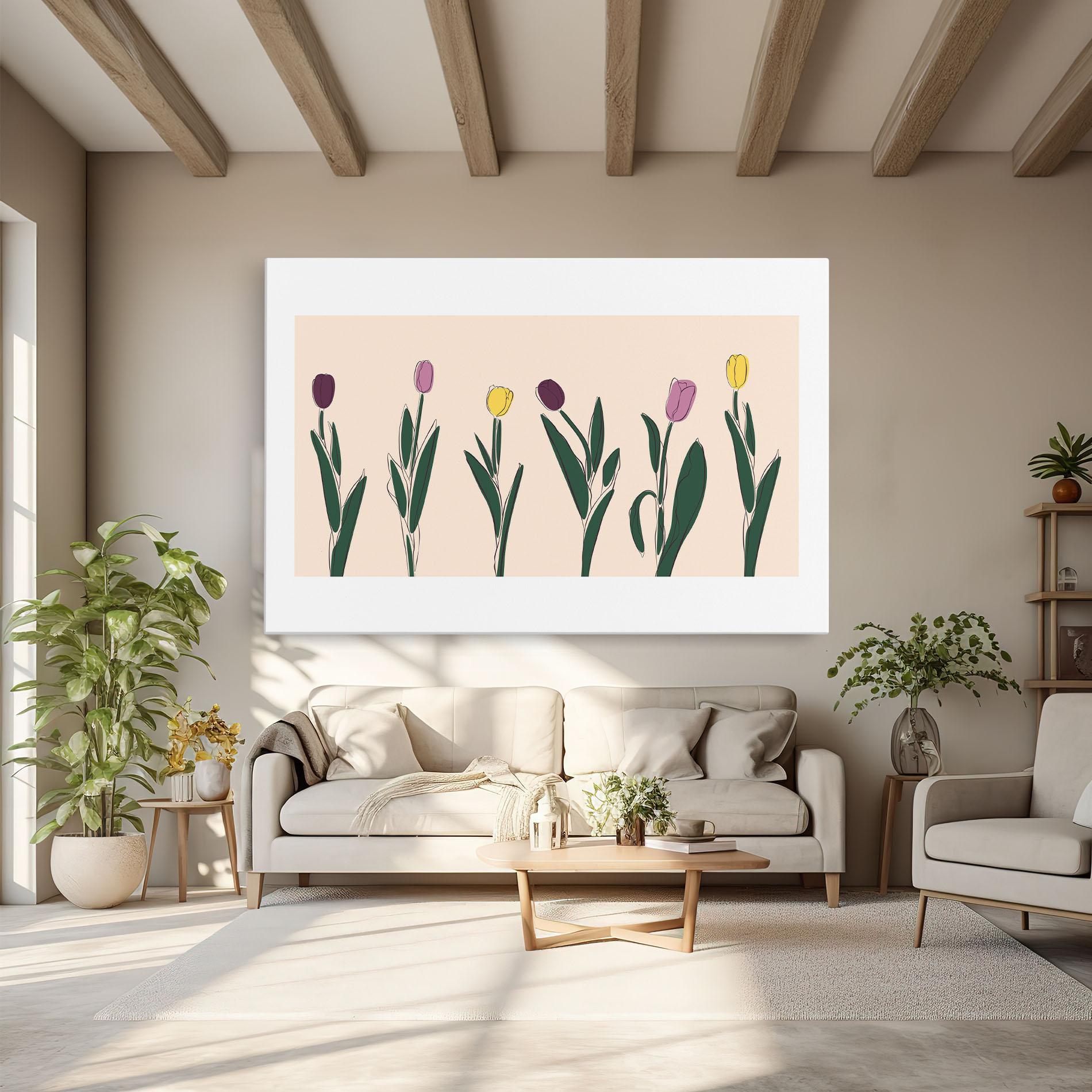 Tablou Canvas Tulips Set mockup 6