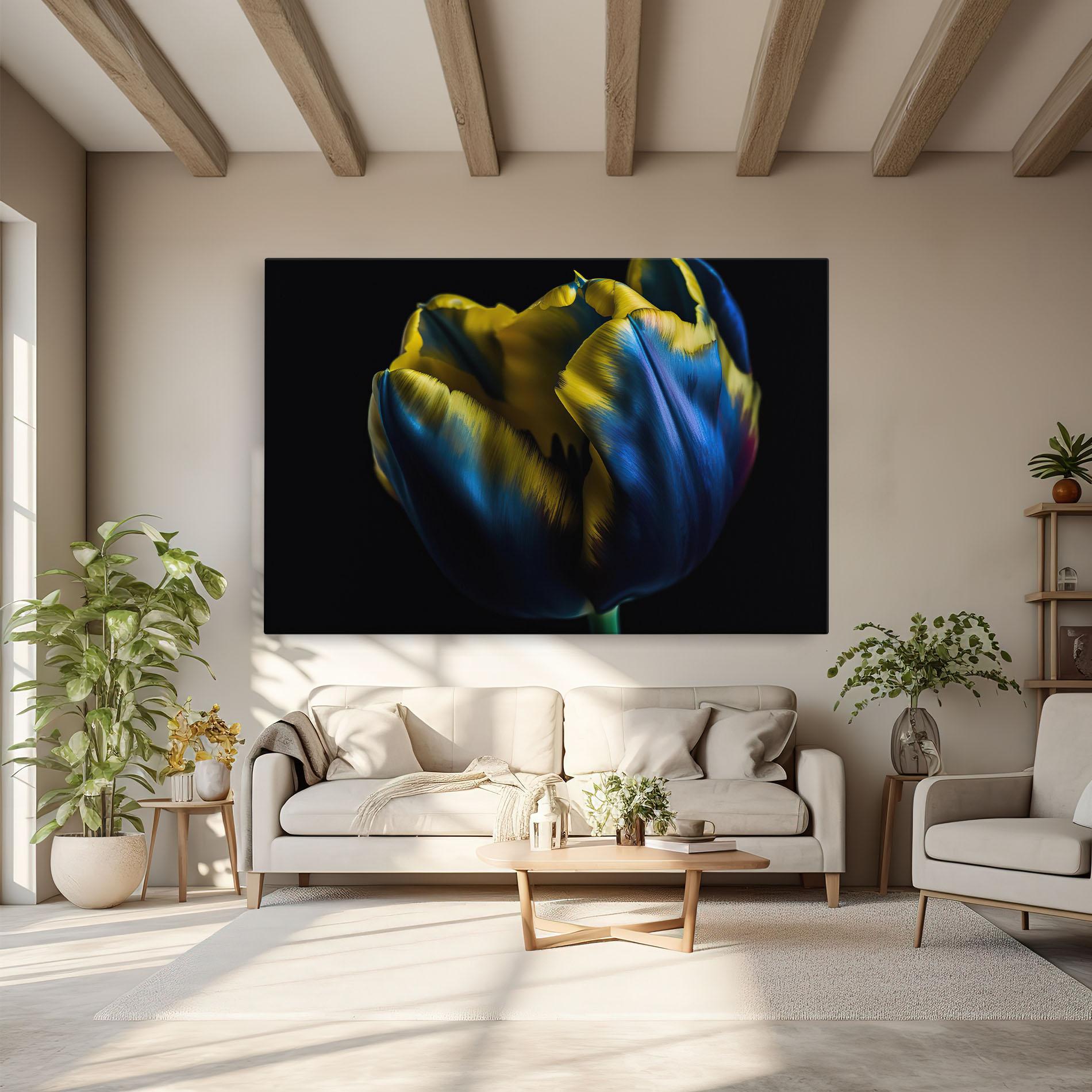 Tablou Canvas Yellow Blue Tulip mockup 6