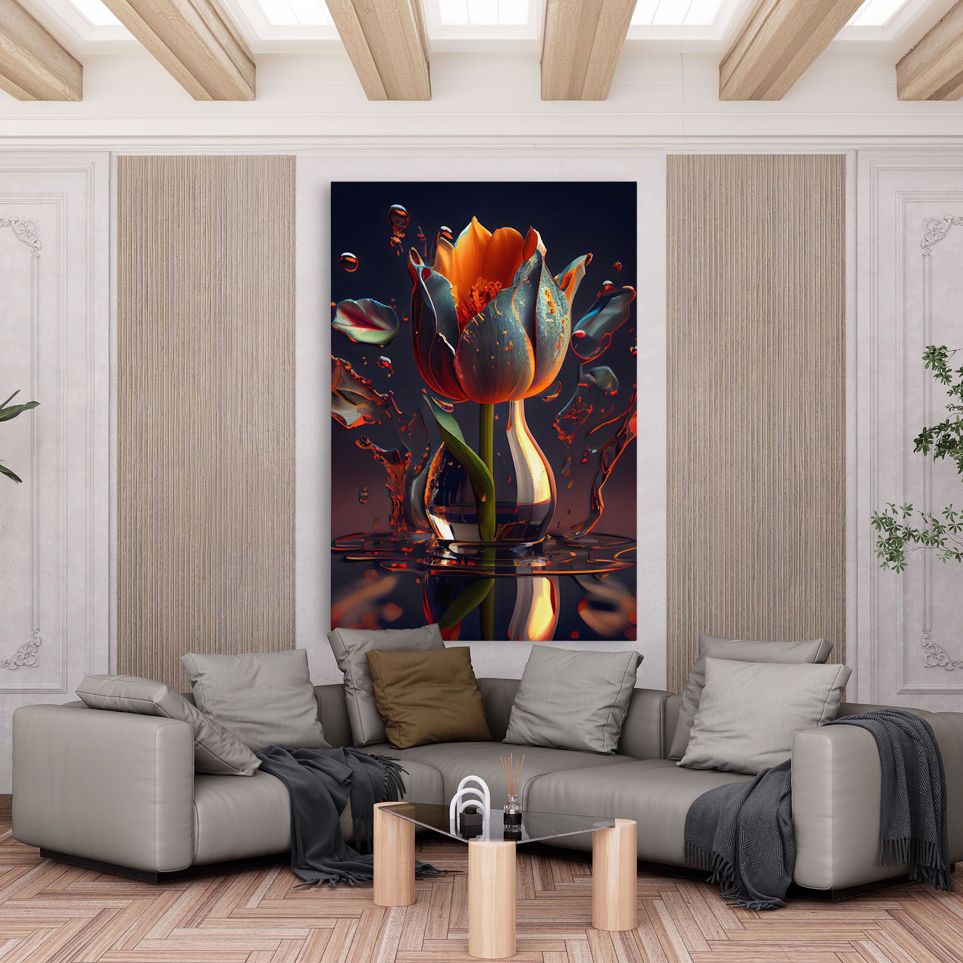 Black Tulip In Vase mockup 6