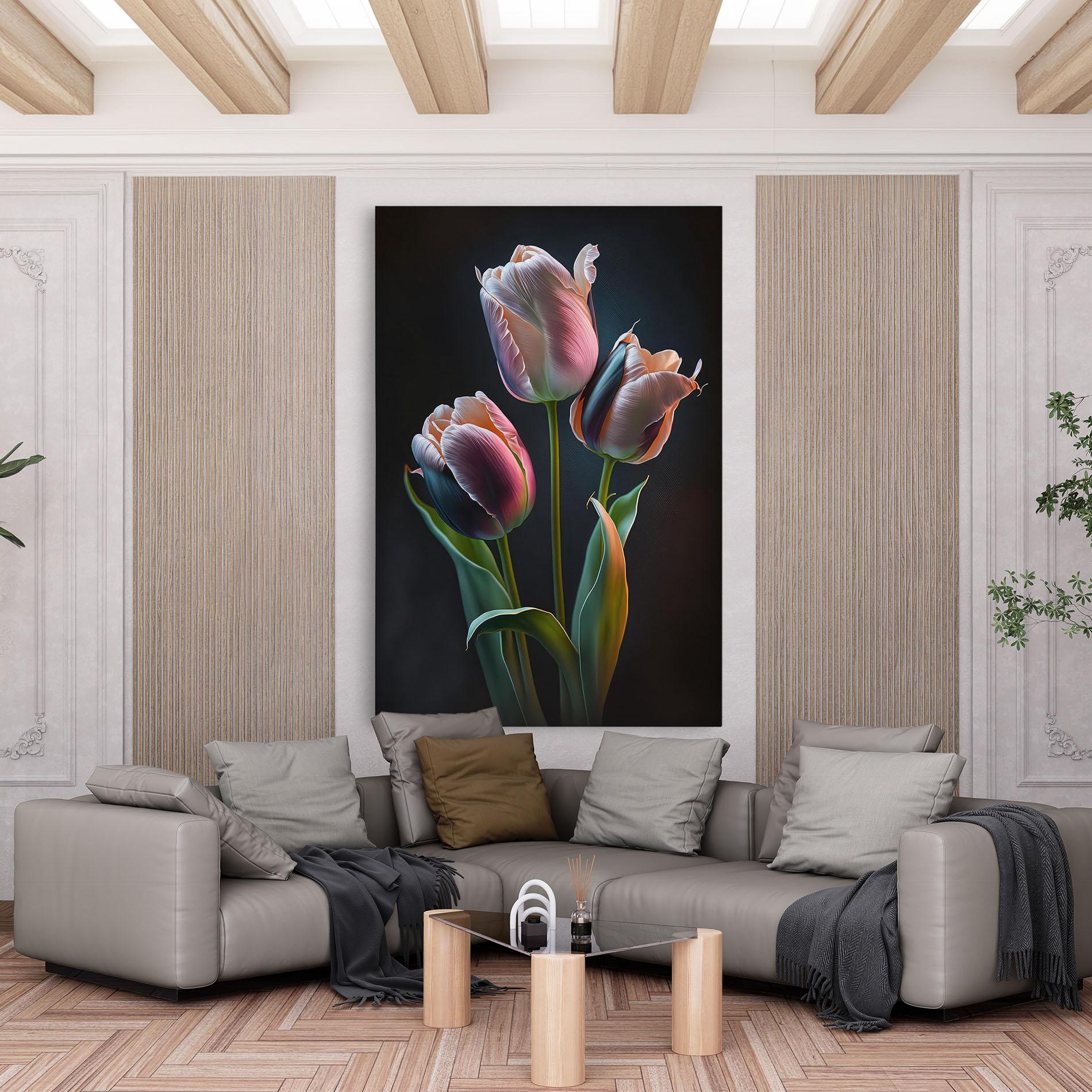 Tablou Canvas Light Purple Tulips mockup 6