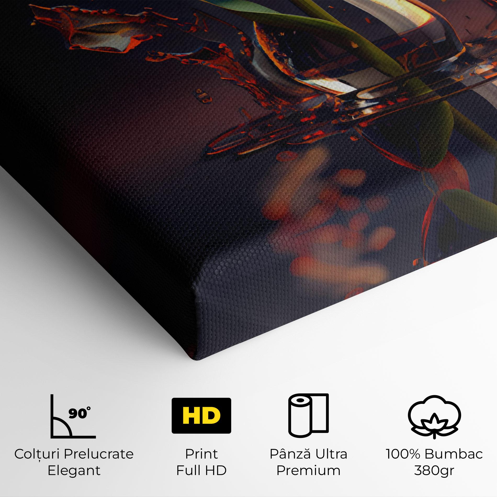 Tablou Canvas Black Tulip In Vase mockup 4