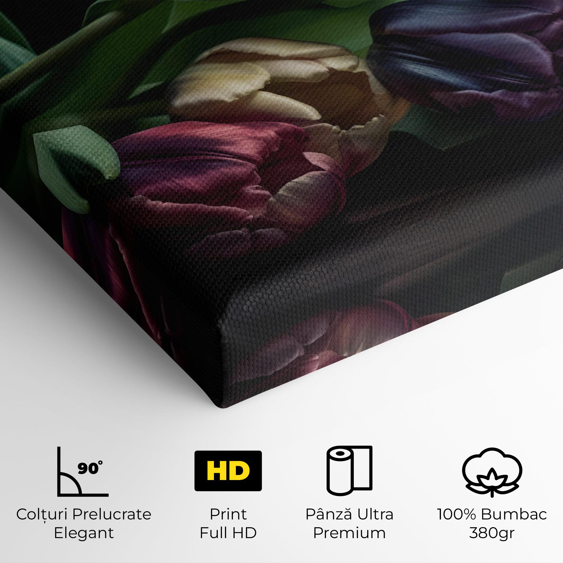 Tablou Canvas Dark Purple Tulip mockup 4