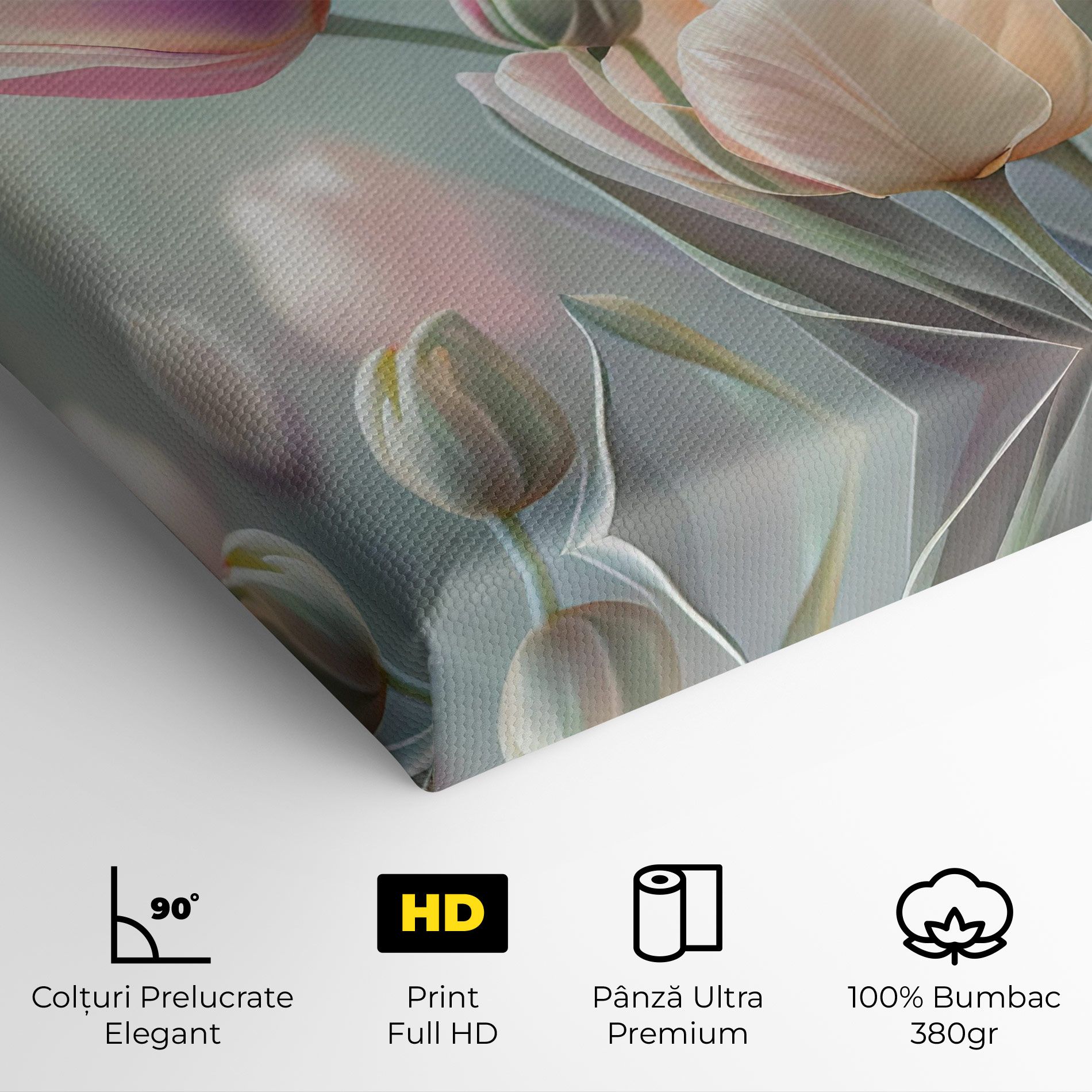 Dreamy White Tulips mockup 4