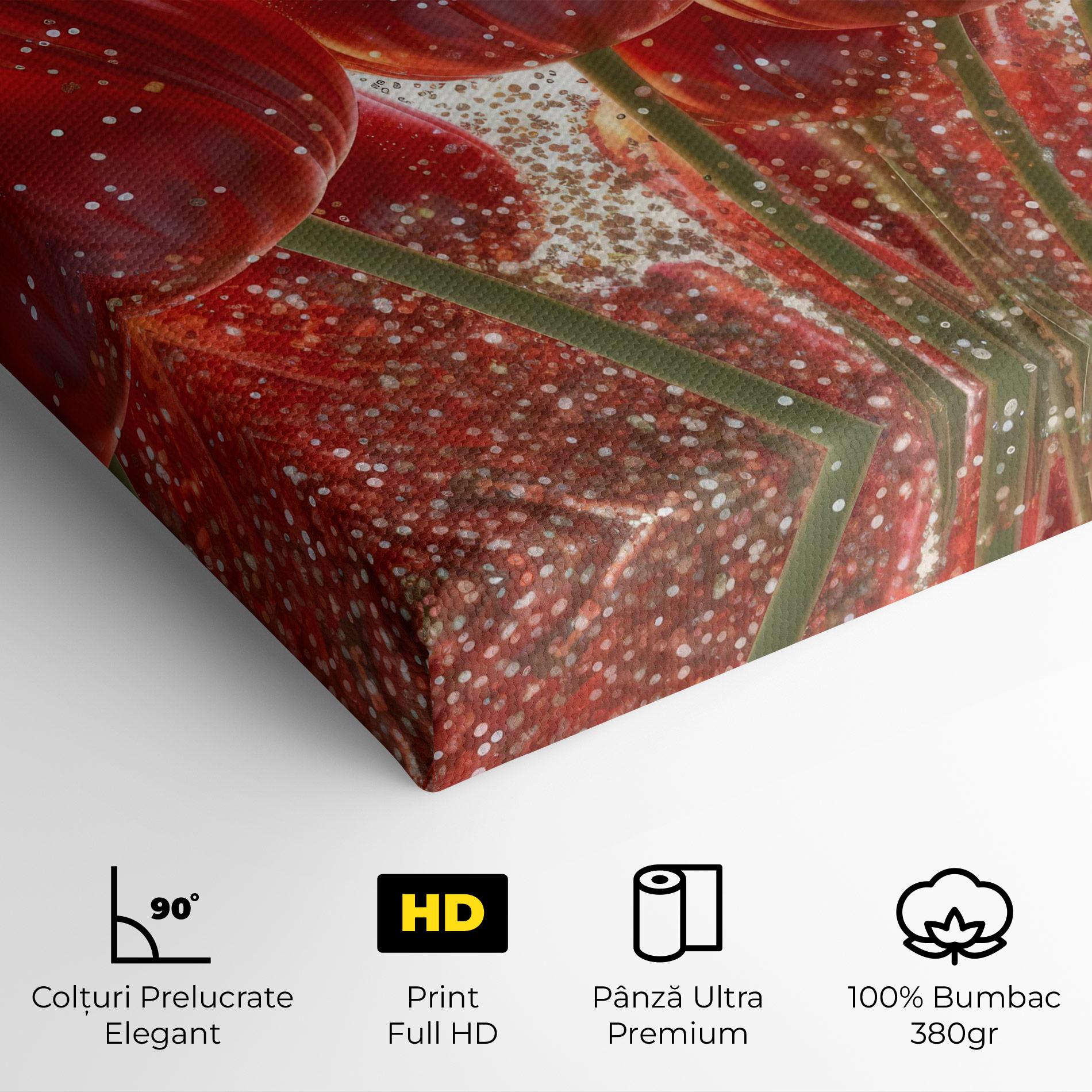 Tablou Canvas Glitter Red Tulips mockup 4