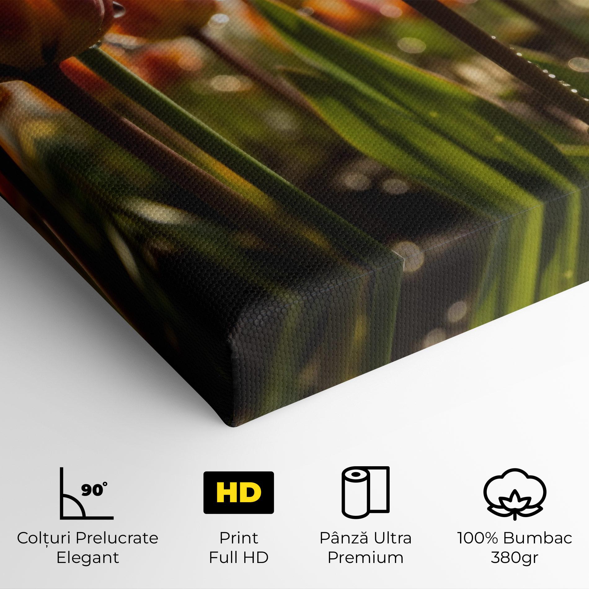 Tablou Canvas Orange Tulips After Rain mockup 4