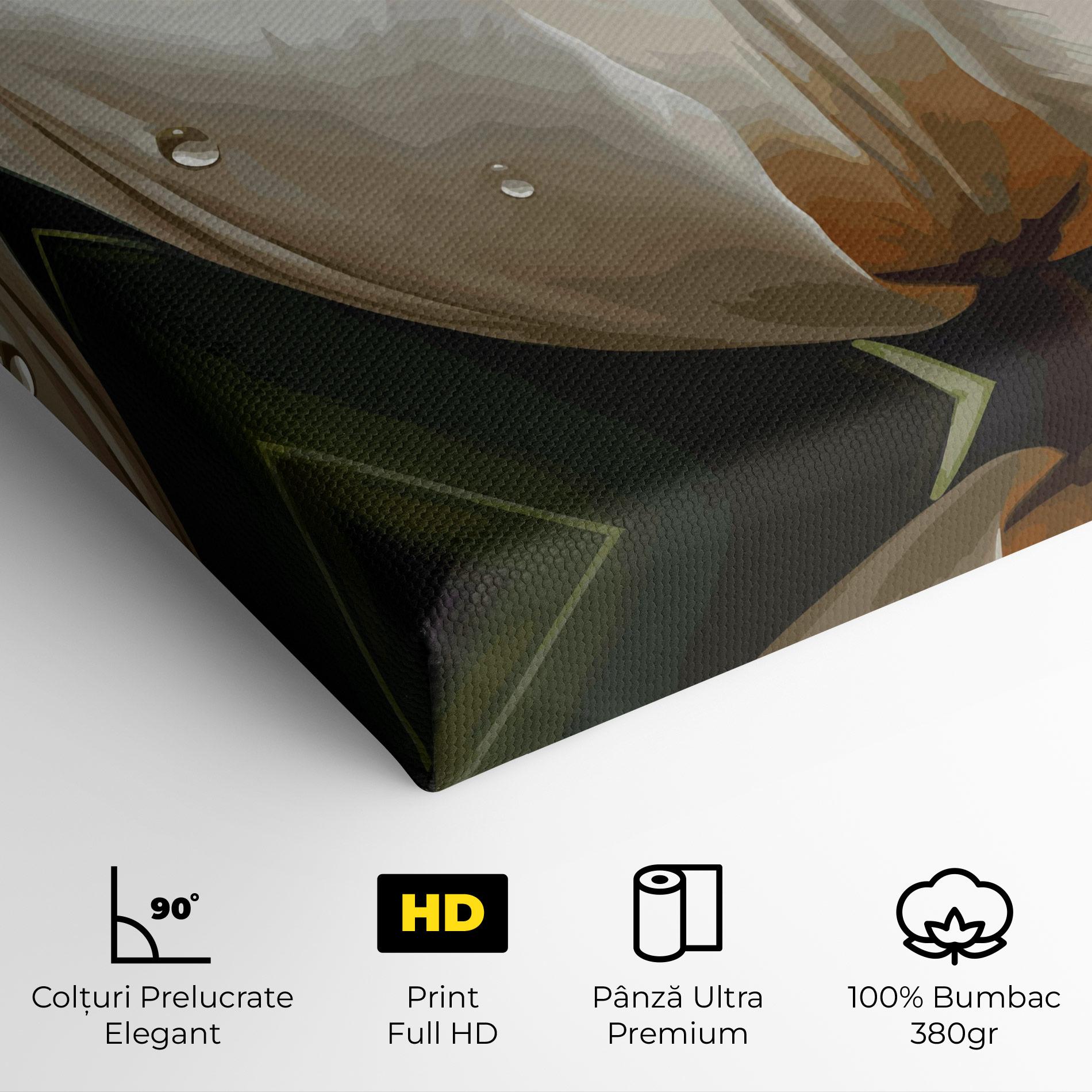 Tablou Canvas Pretty White Tulip mockup 4