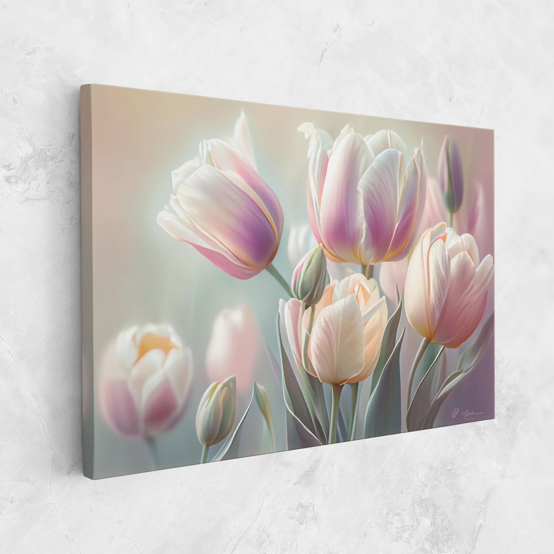 Dreamy White Tulips mockup 1