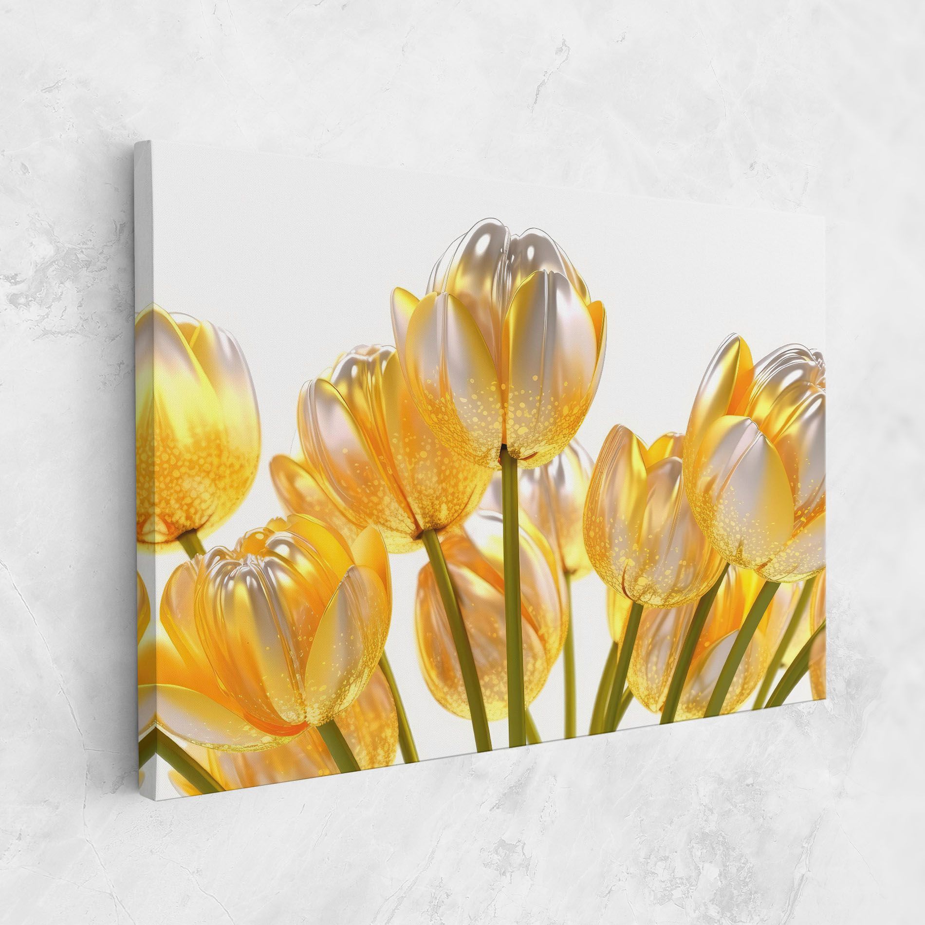 Gold White Tulips mockup 1