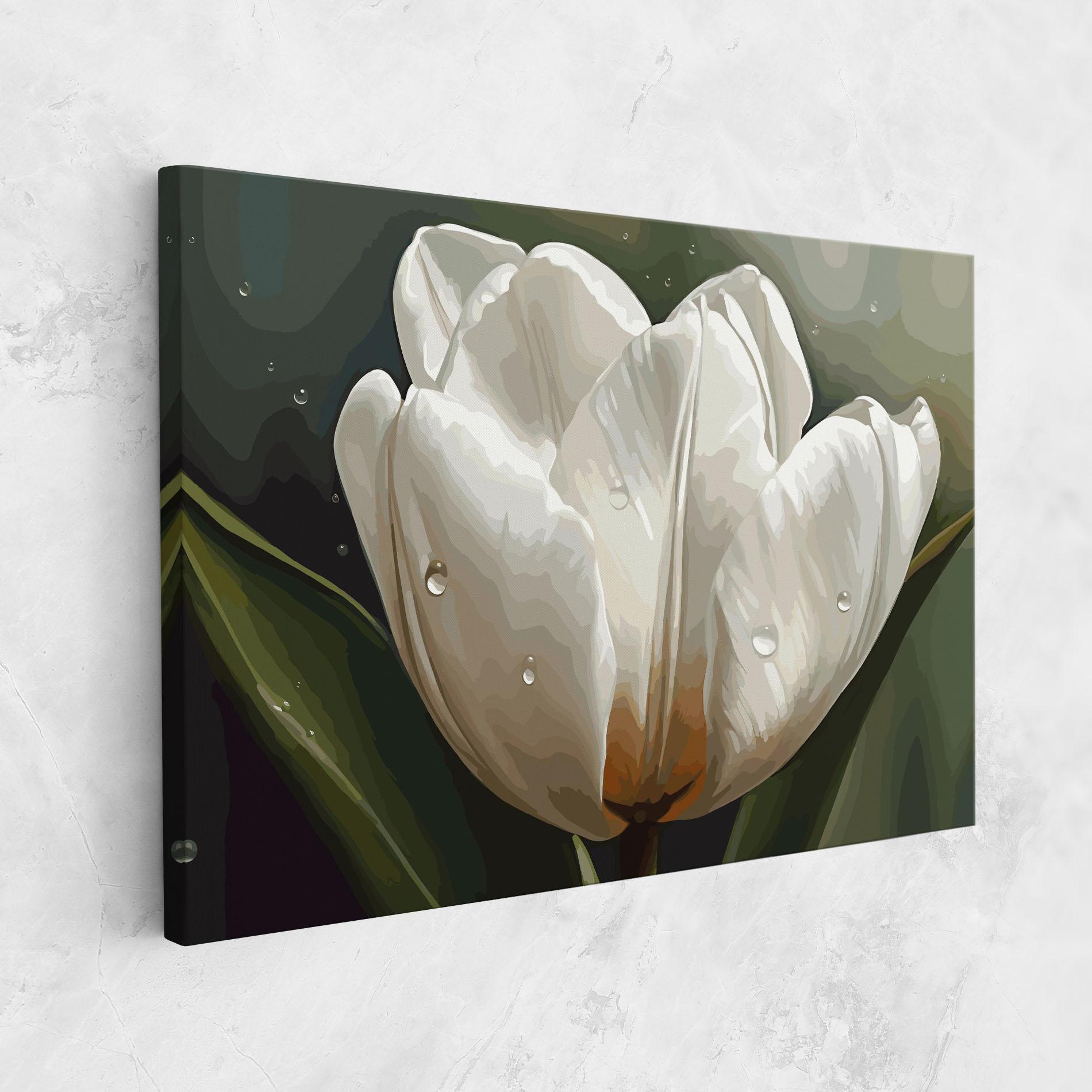 Tablou Canvas Pretty White Tulip mockup 1