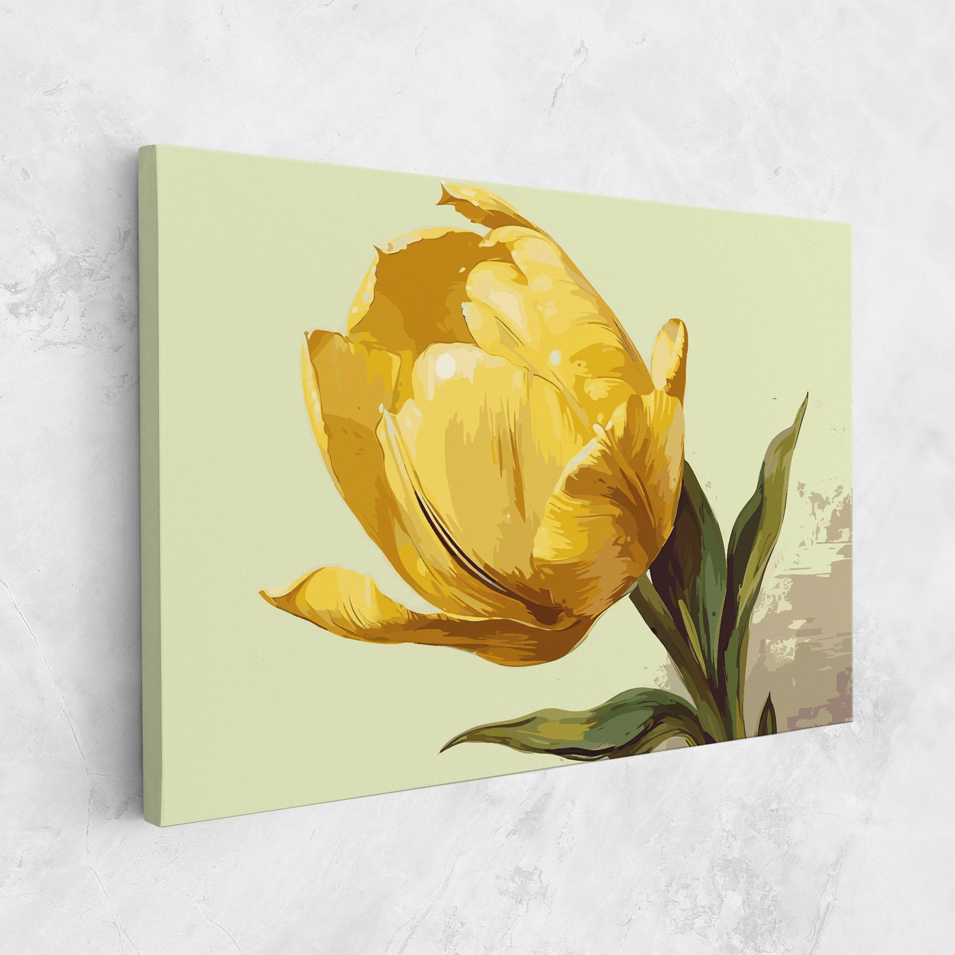 Tablou Canvas Yellow Shiny Tulip mockup 1