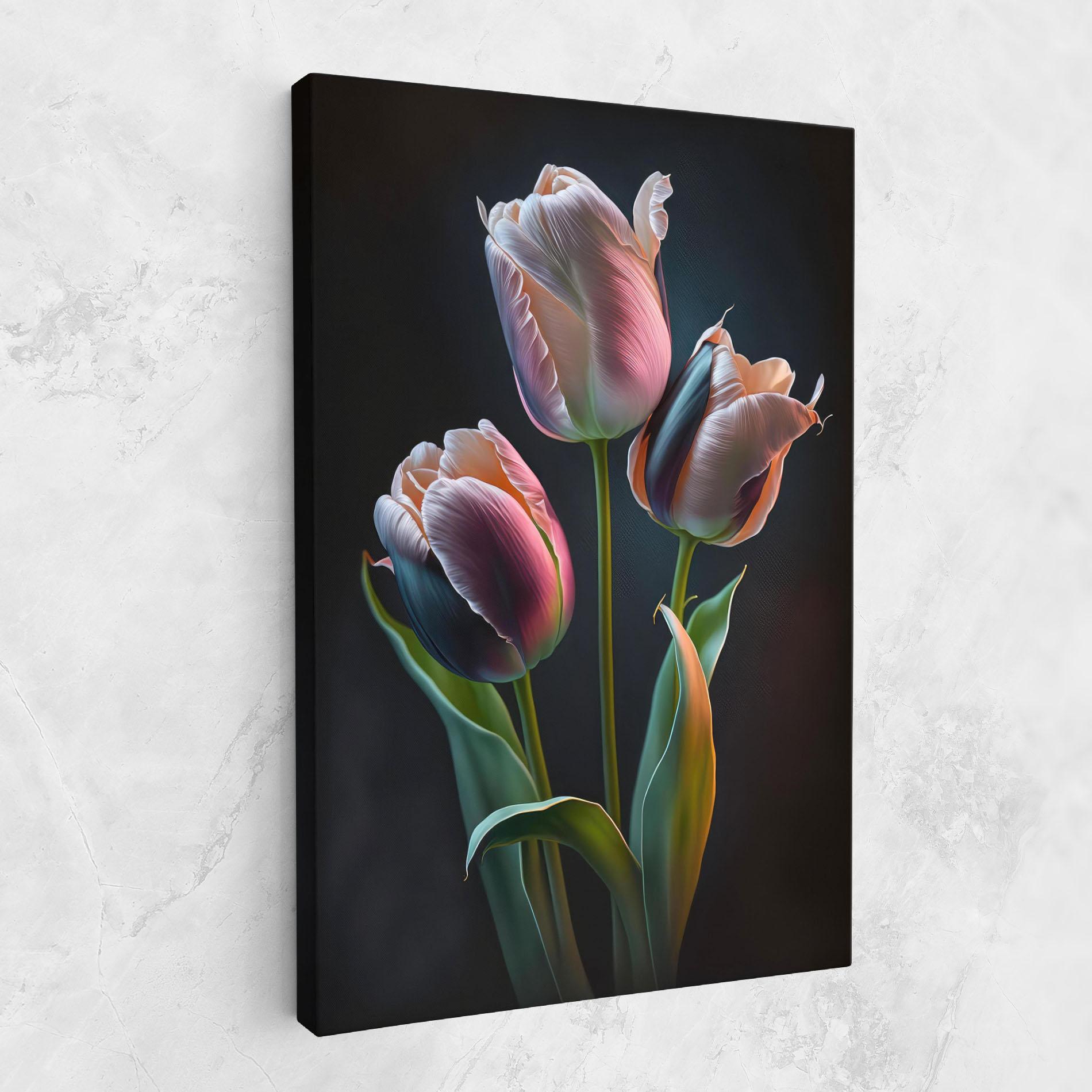 Tablou Canvas Light Purple Tulips mockup 1