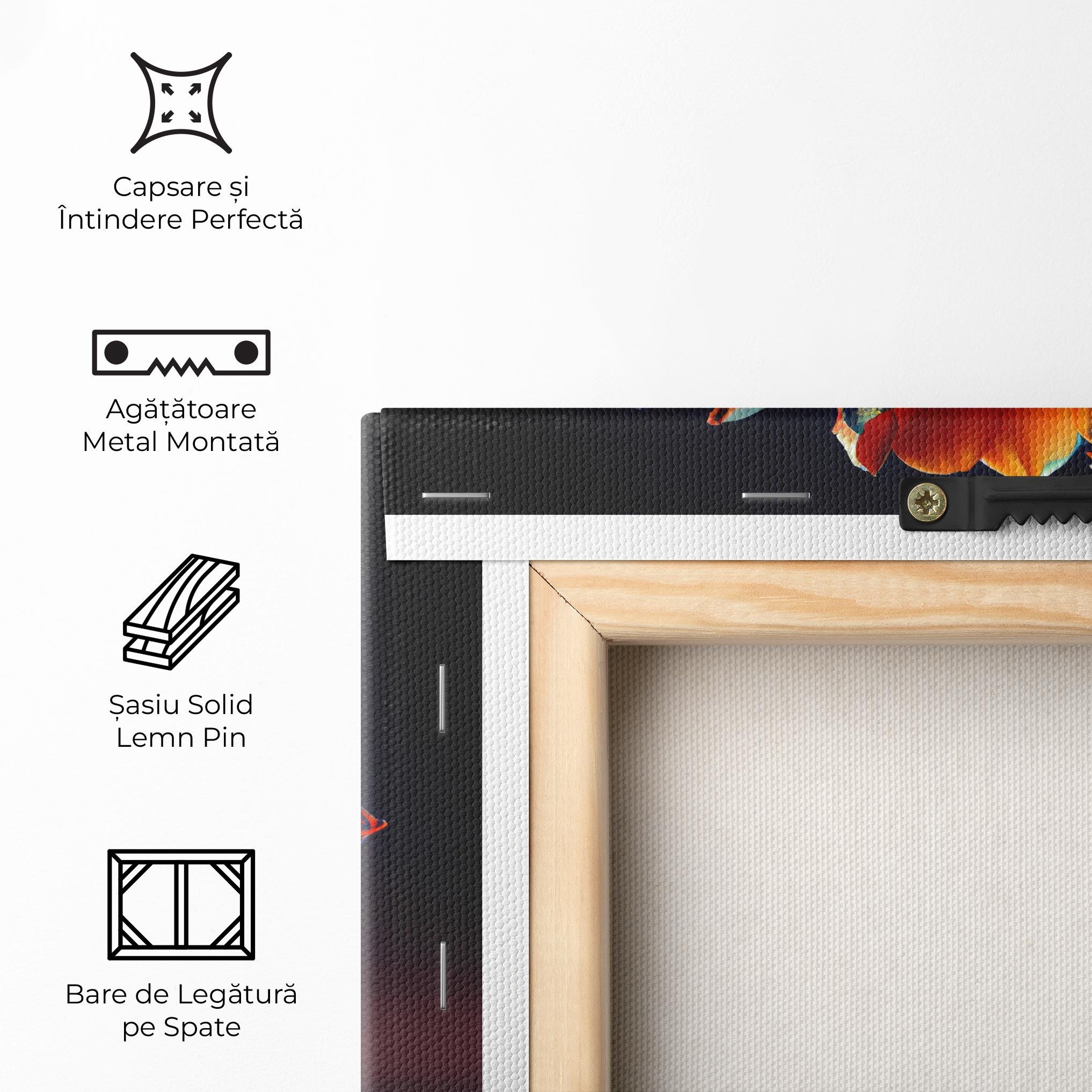 Tablou Canvas Black Tulip In Vase mockup 5