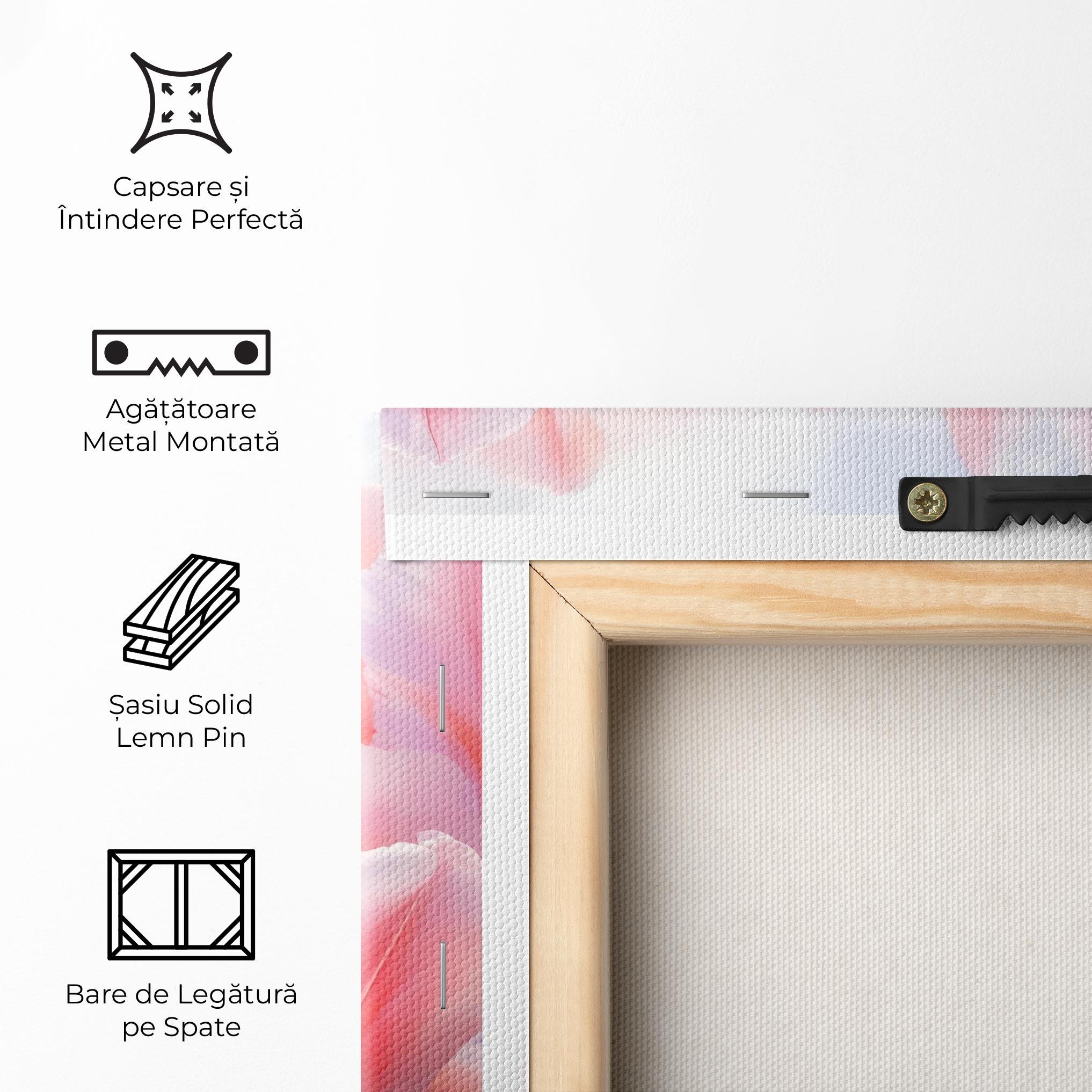 Tablou Canvas Dreamy Pink Tulips mockup 5