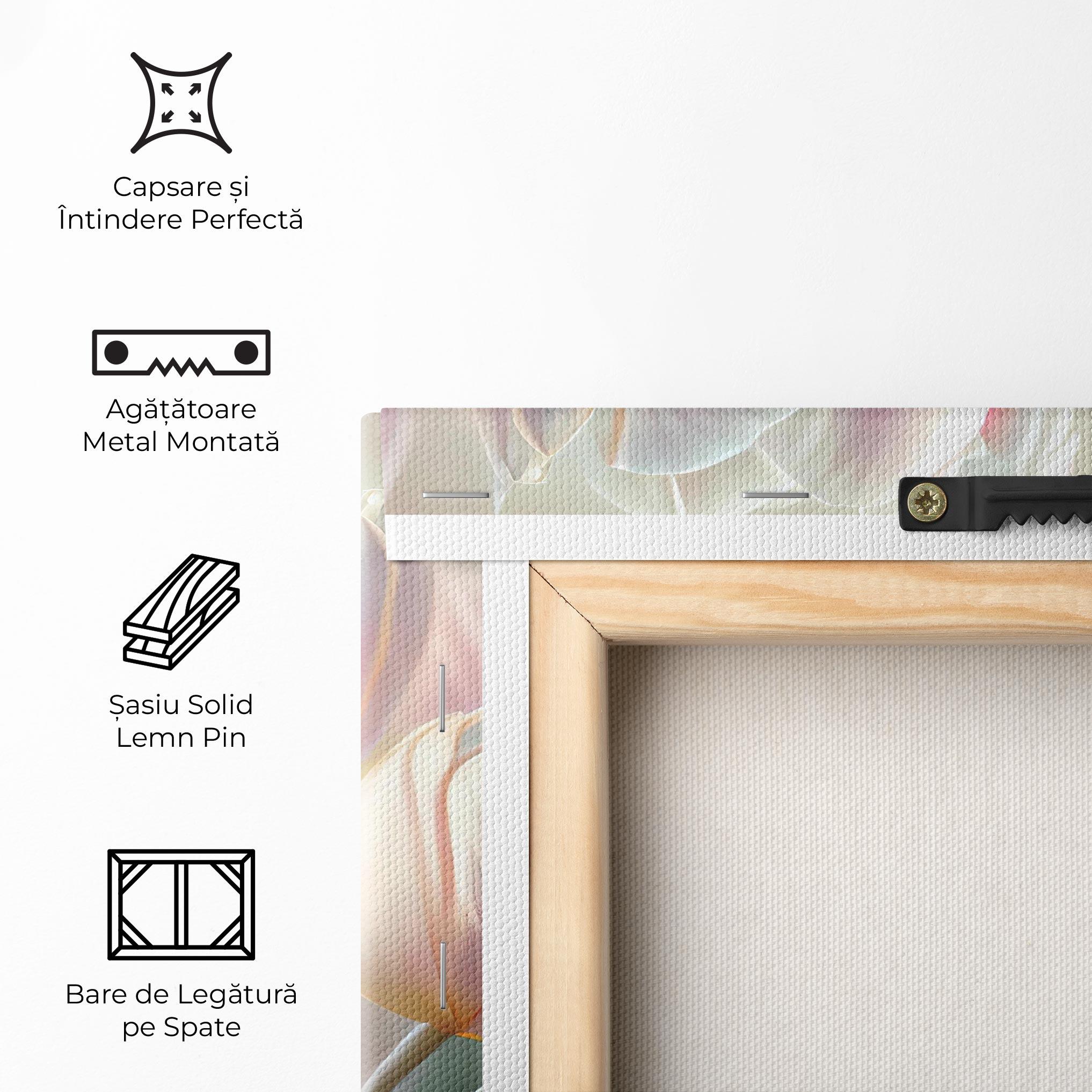 Tablou Canvas Dreamy White Tulips mockup 5