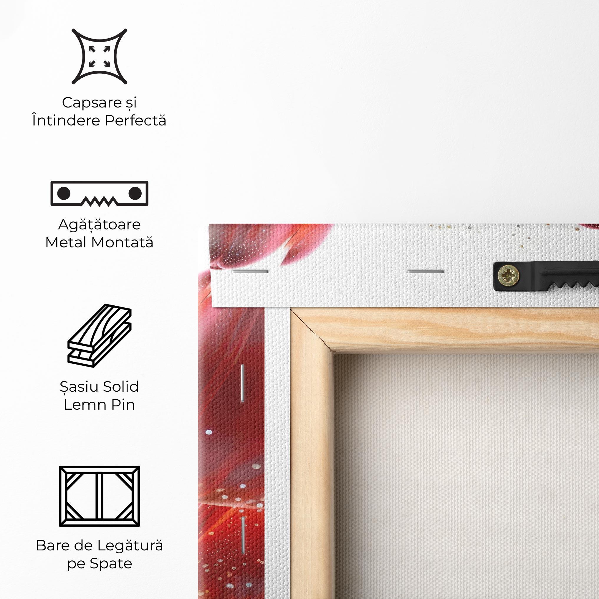 Tablou Canvas Glitter Red Tulips mockup 5