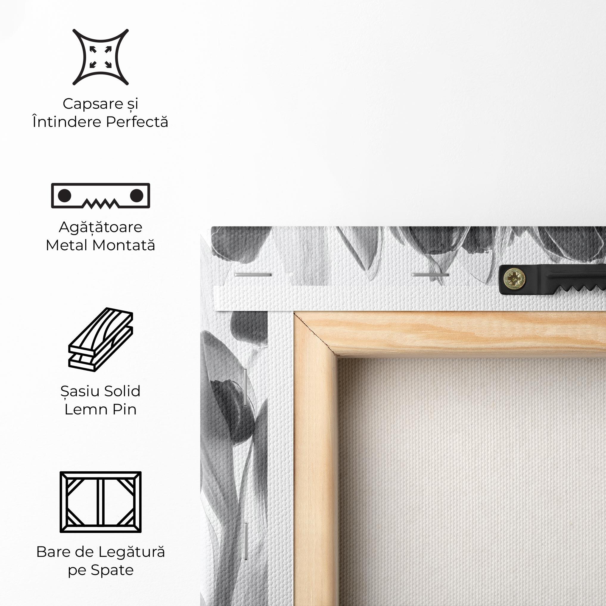 Tablou Canvas Grey Tulips mockup 5