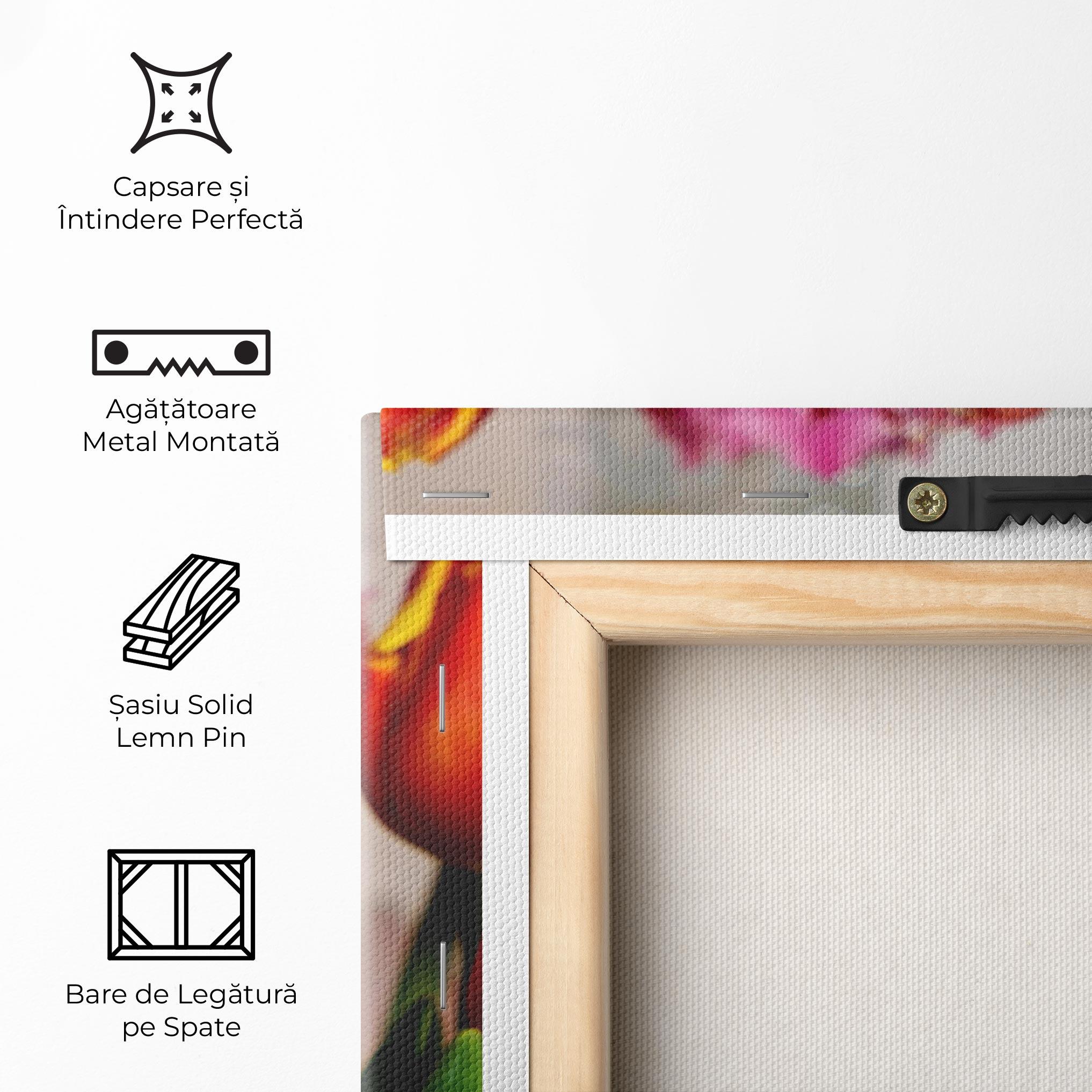 Tablou Canvas Pink Orange Tulips mockup 5