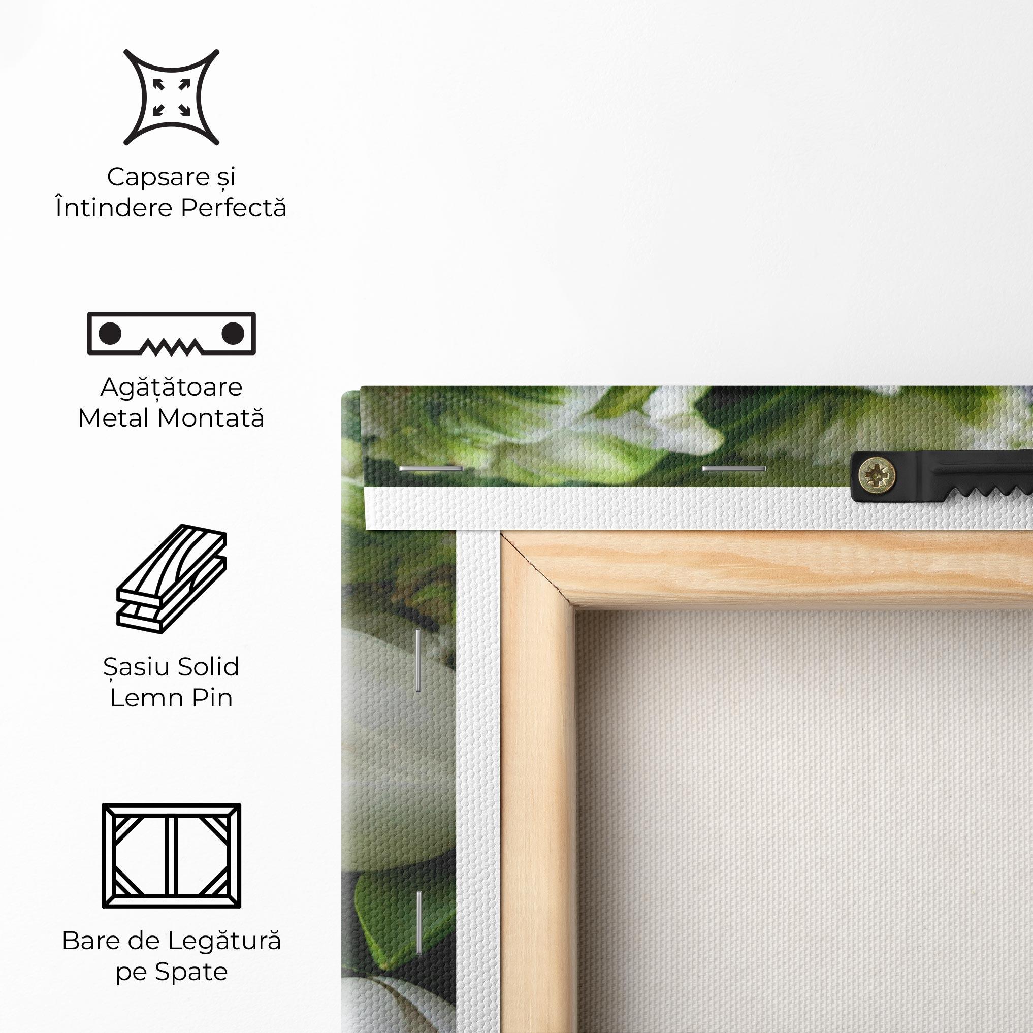 Tablou Canvas White Tulips Bouquet mockup 5