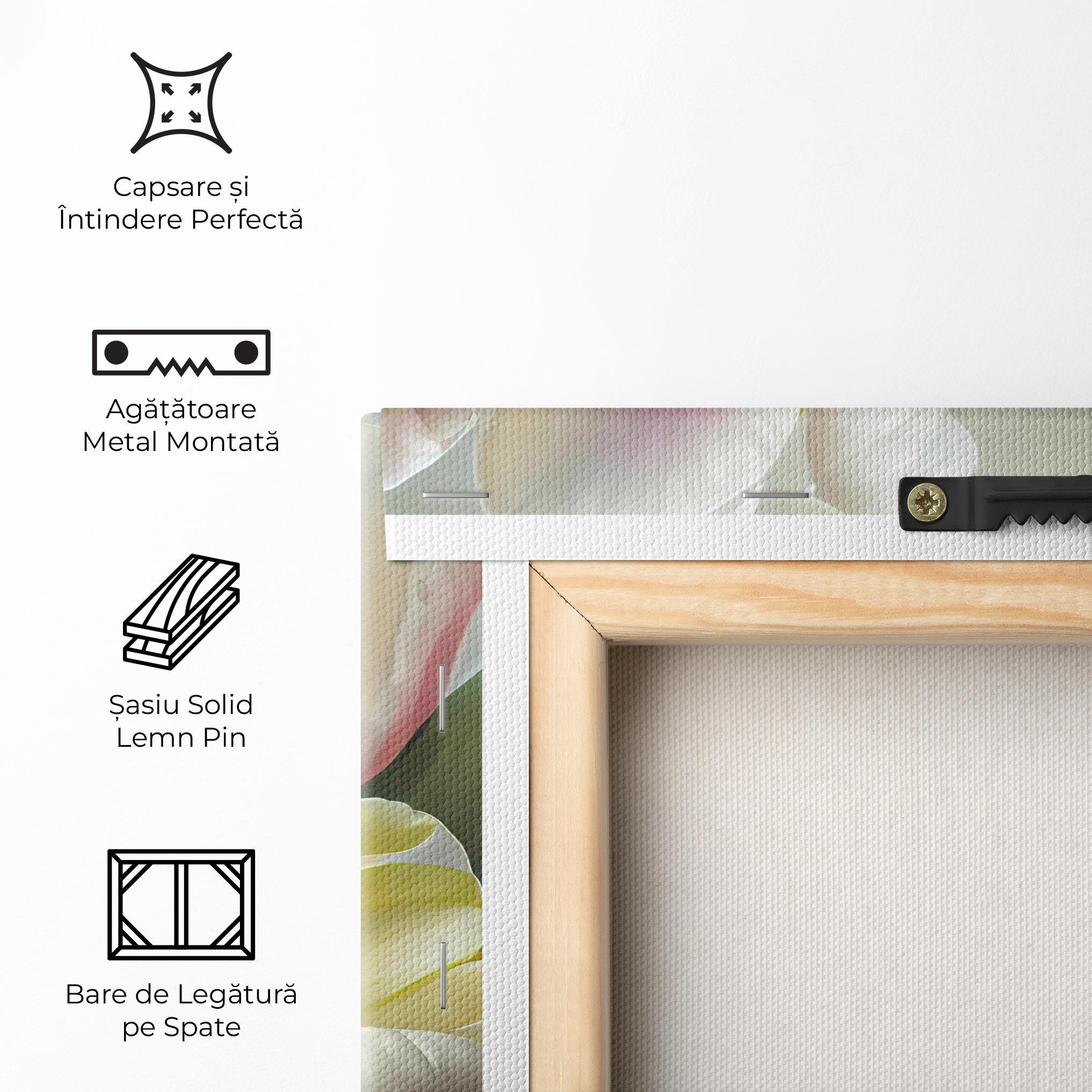 Tablou Canvas White Tulips Painting mockup 5