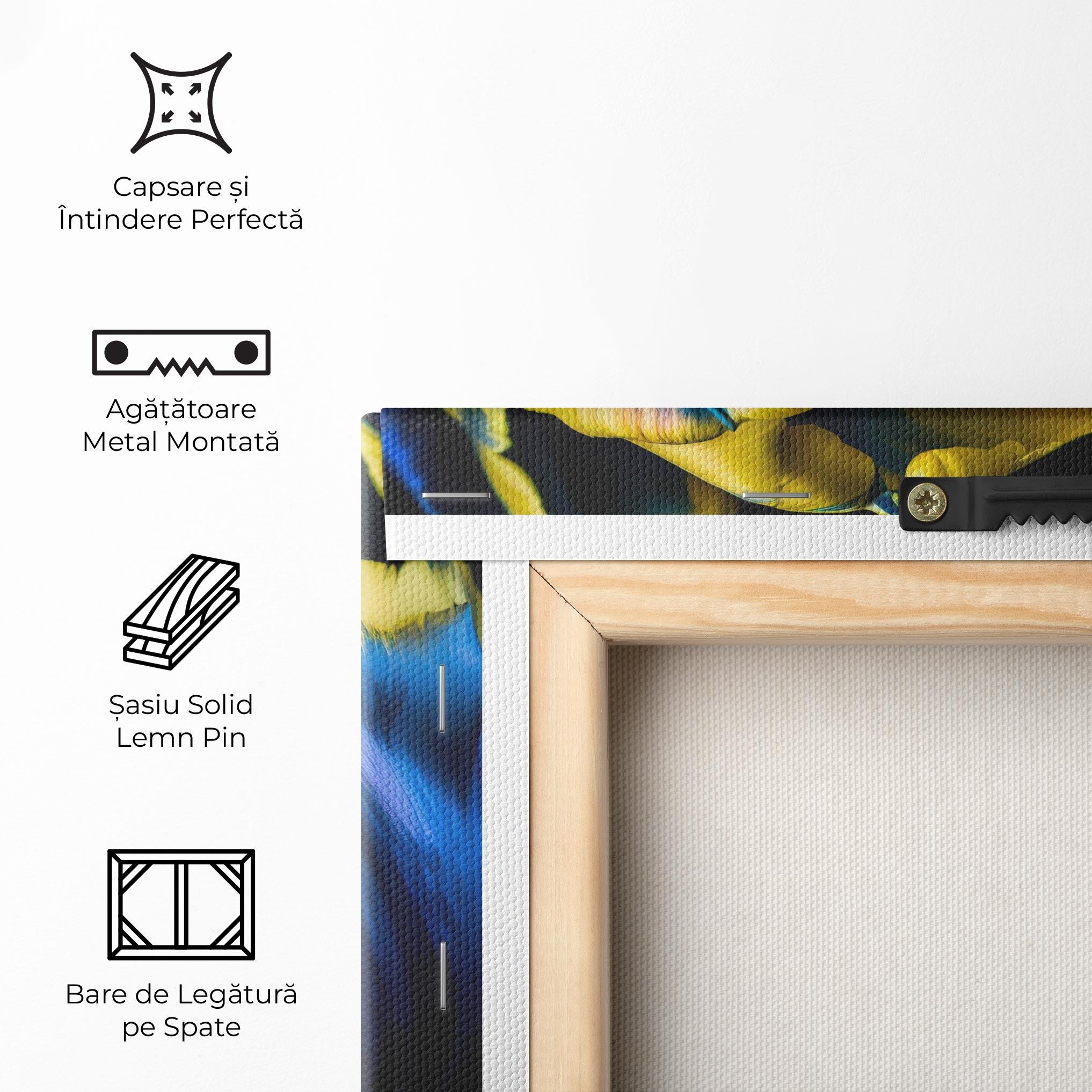 Tablou Canvas Yellow Blue Tulip mockup 5