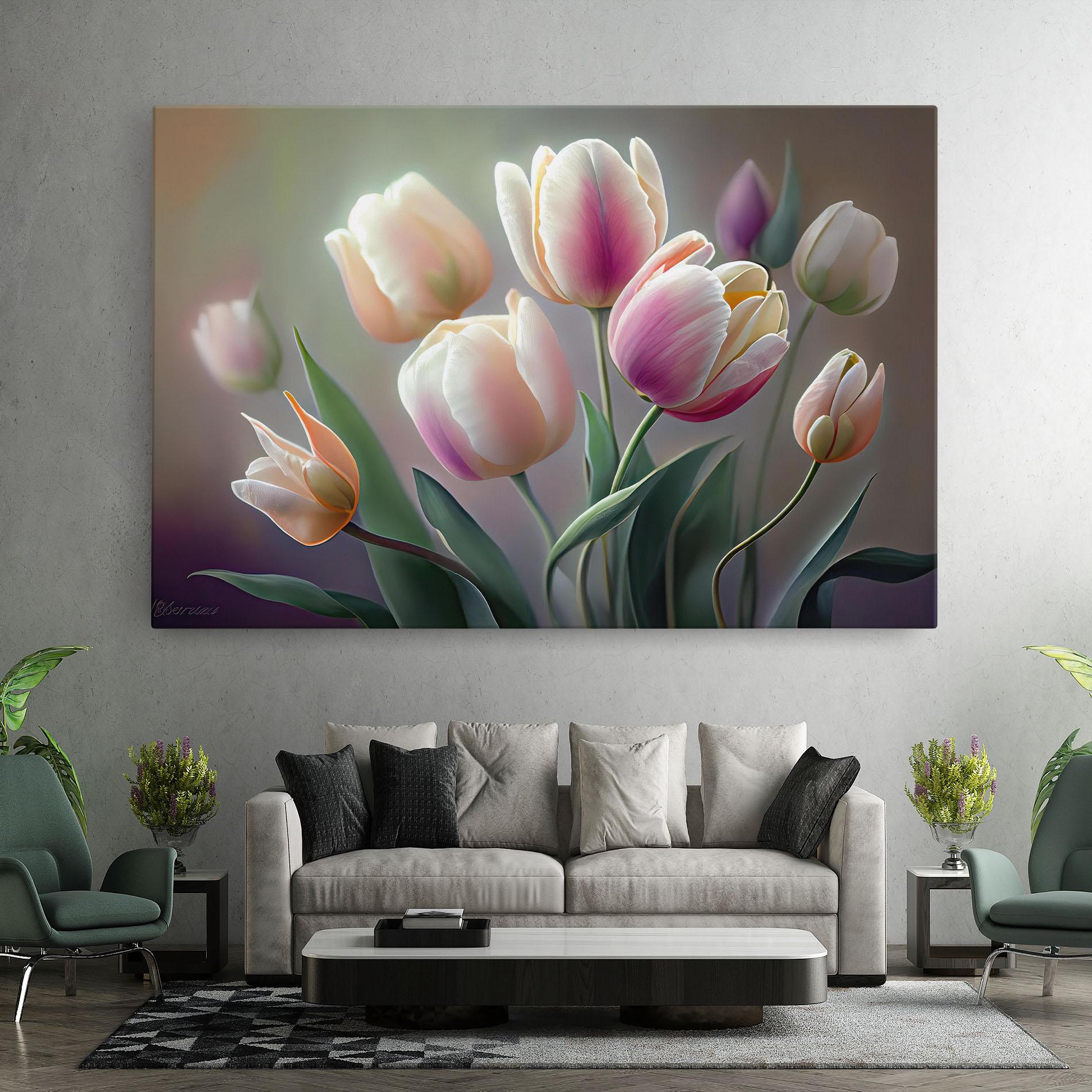 Tablou Canvas Pretty Tulips mockup 7