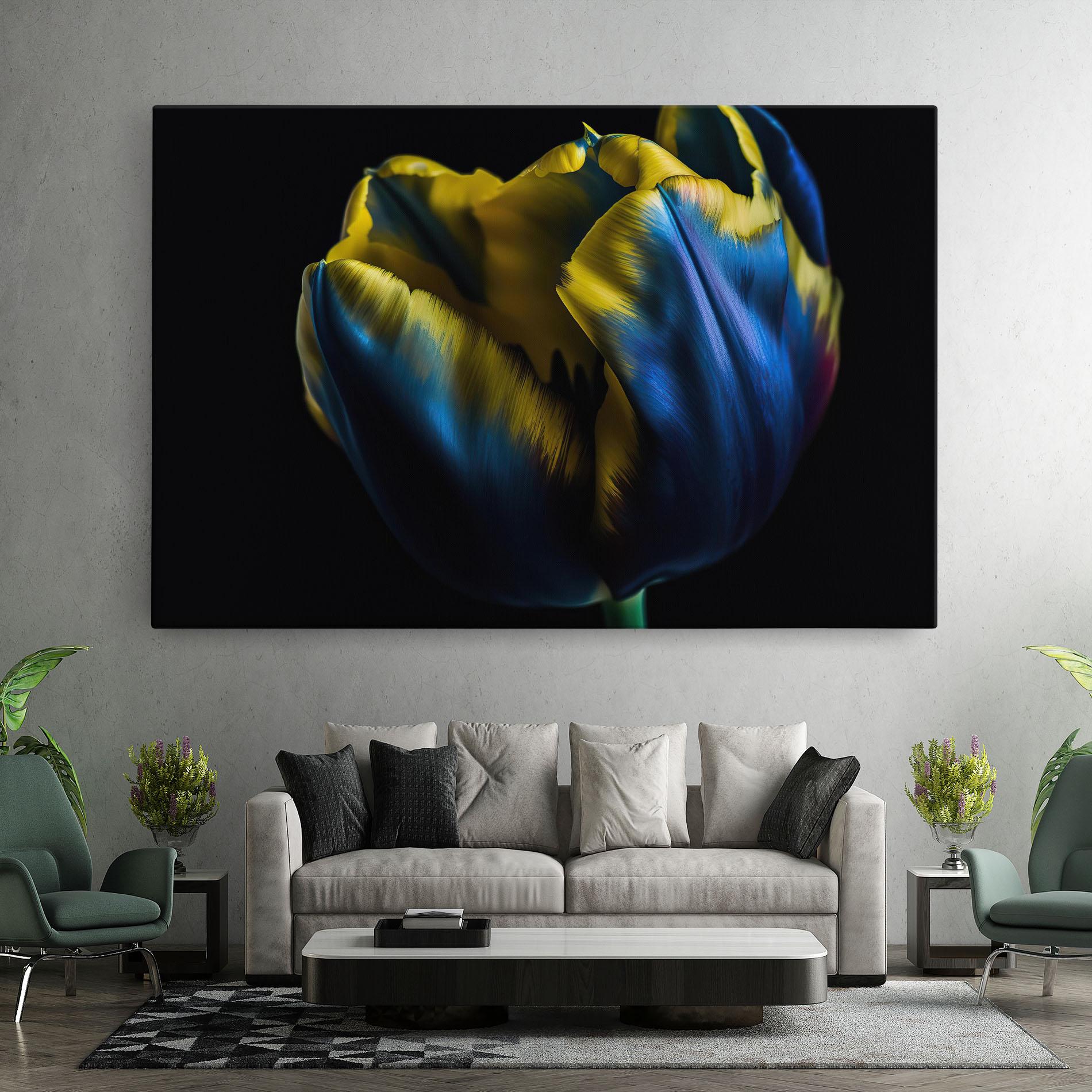 Tablou Canvas Yellow Blue Tulip mockup 7
