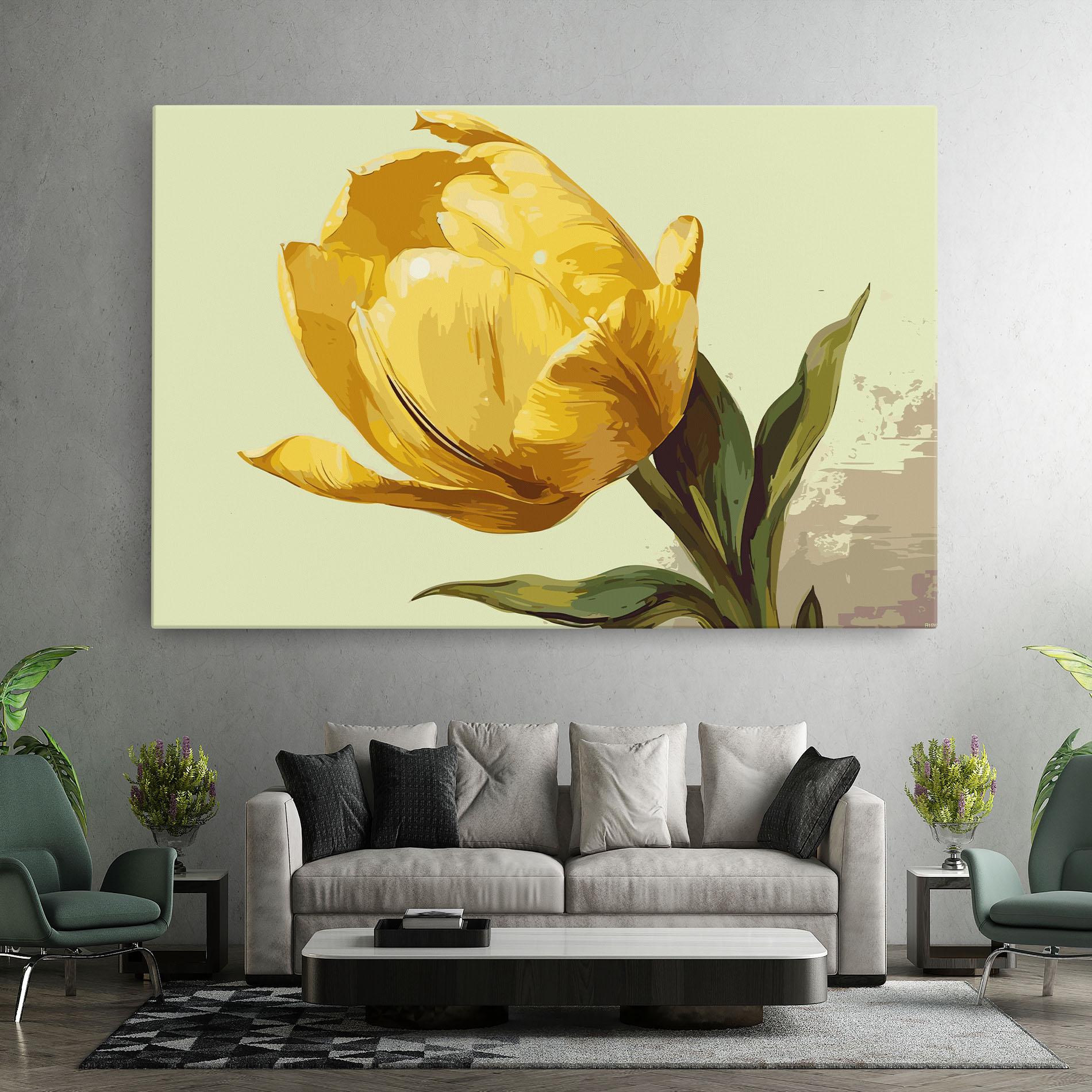 Tablou Canvas Yellow Shiny Tulip mockup 7