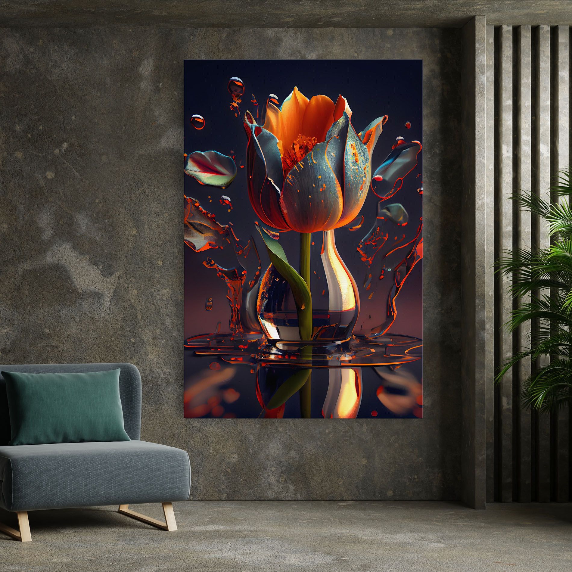 Black Tulip In Vase mockup 7