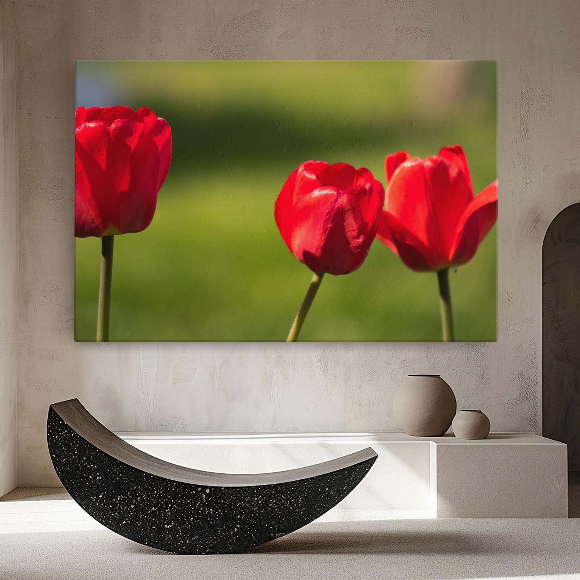 Tablou Canvas 3 Red Tulips mockup 8