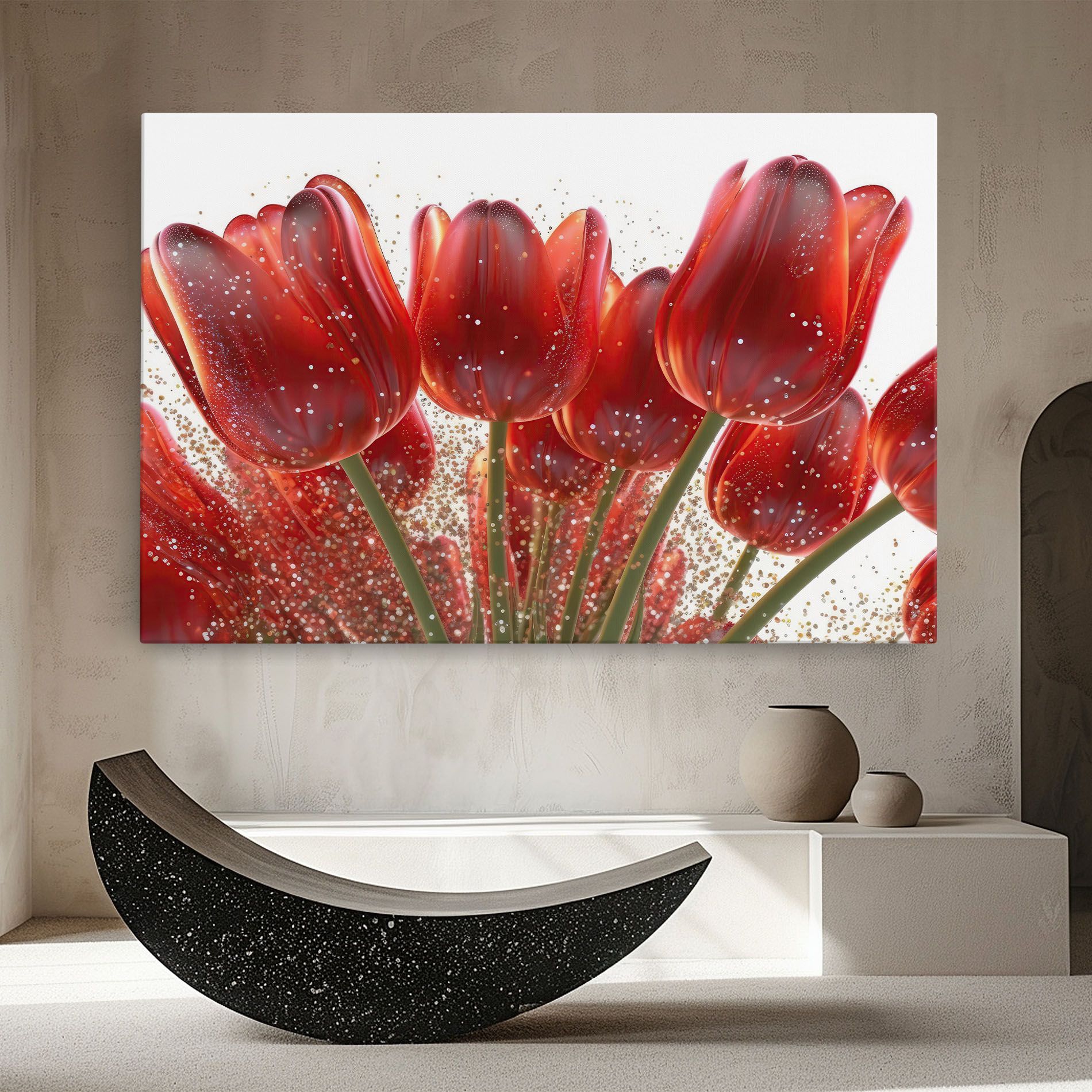 Glitter Red Tulips mockup 8