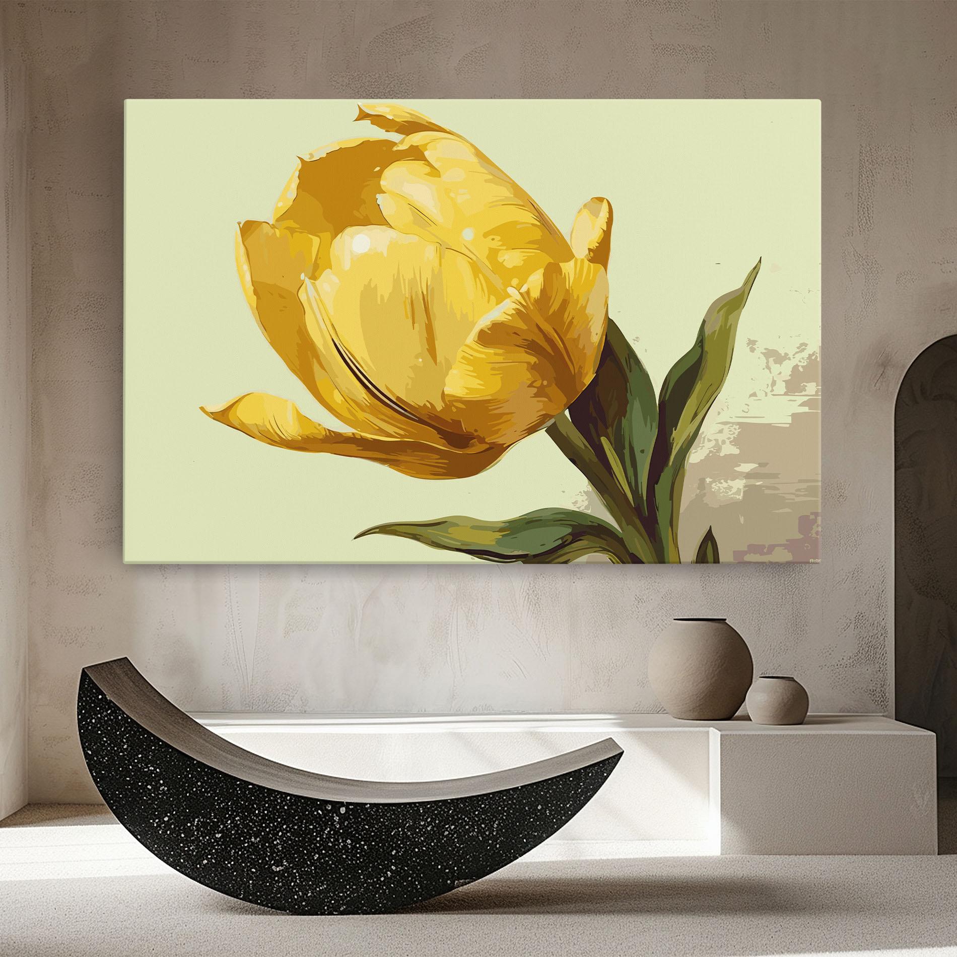 Tablou Canvas Yellow Shiny Tulip mockup 8