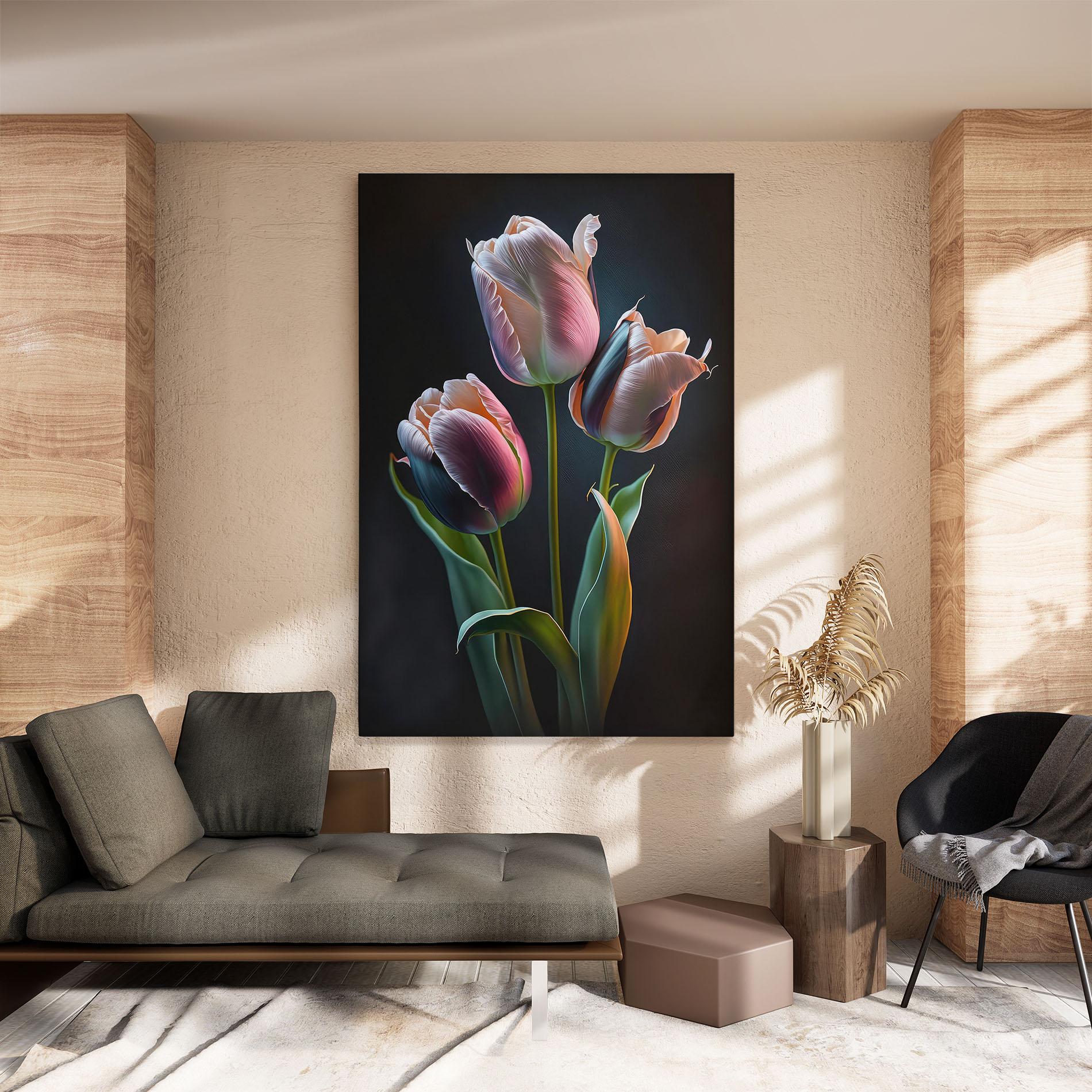 Tablou Canvas Light Purple Tulips mockup 8