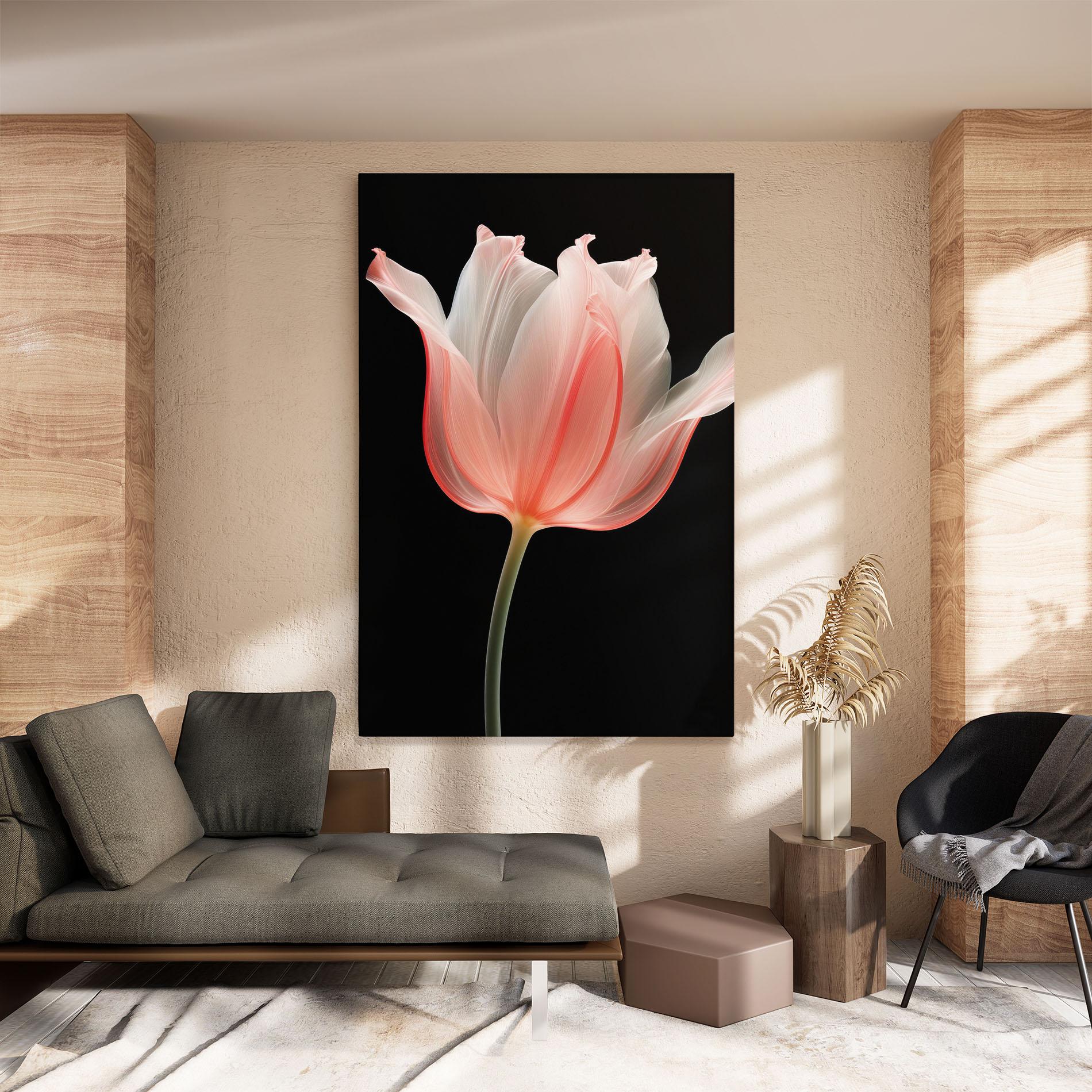 Tablou Canvas Pastel Pink Tulip mockup 8