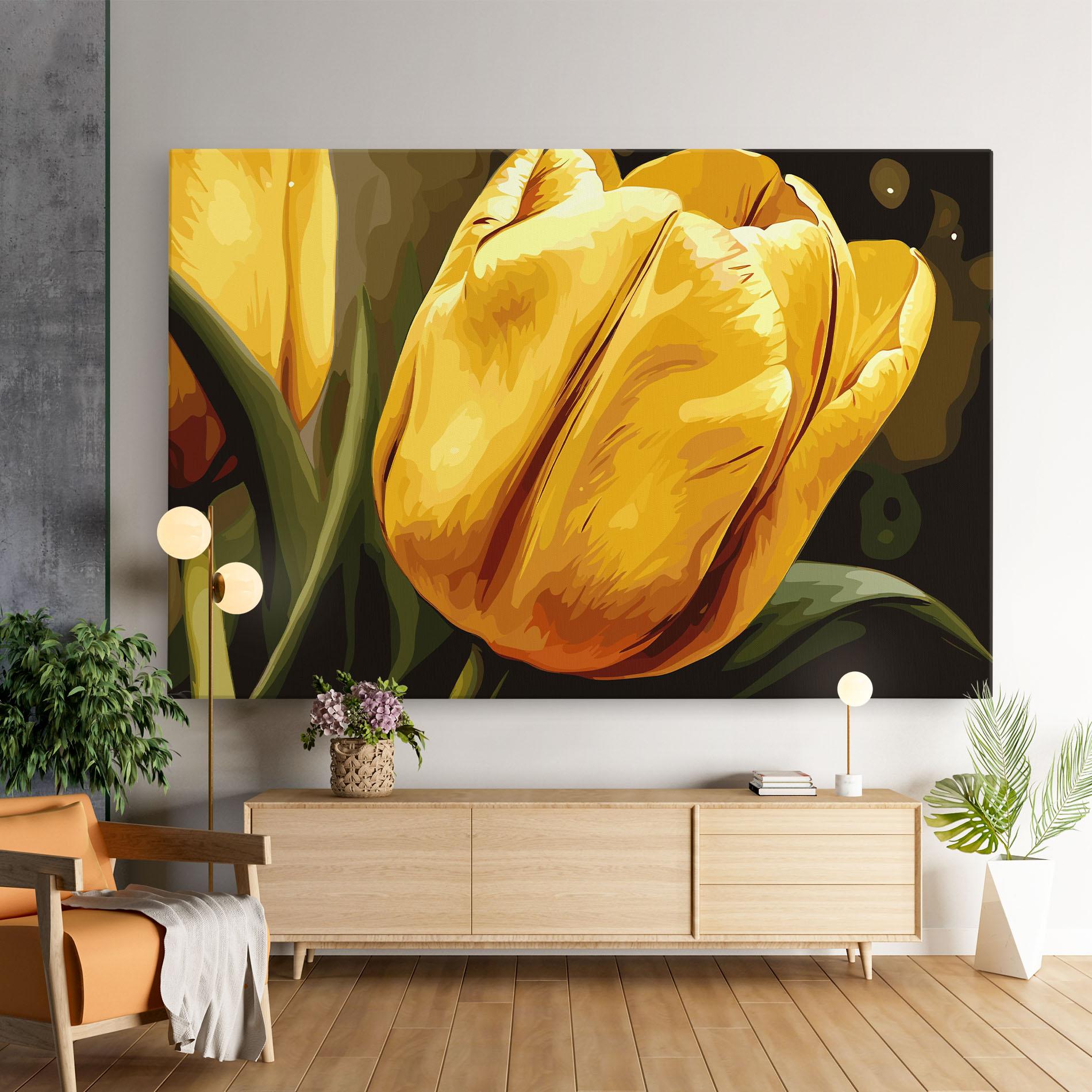 Tablou Canvas Big Yellow Tulip mockup 9
