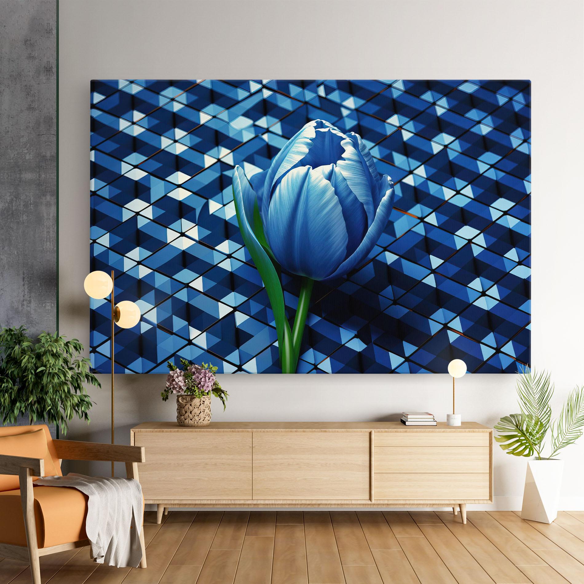 Tablou Canvas Blue Tulip mockup 9