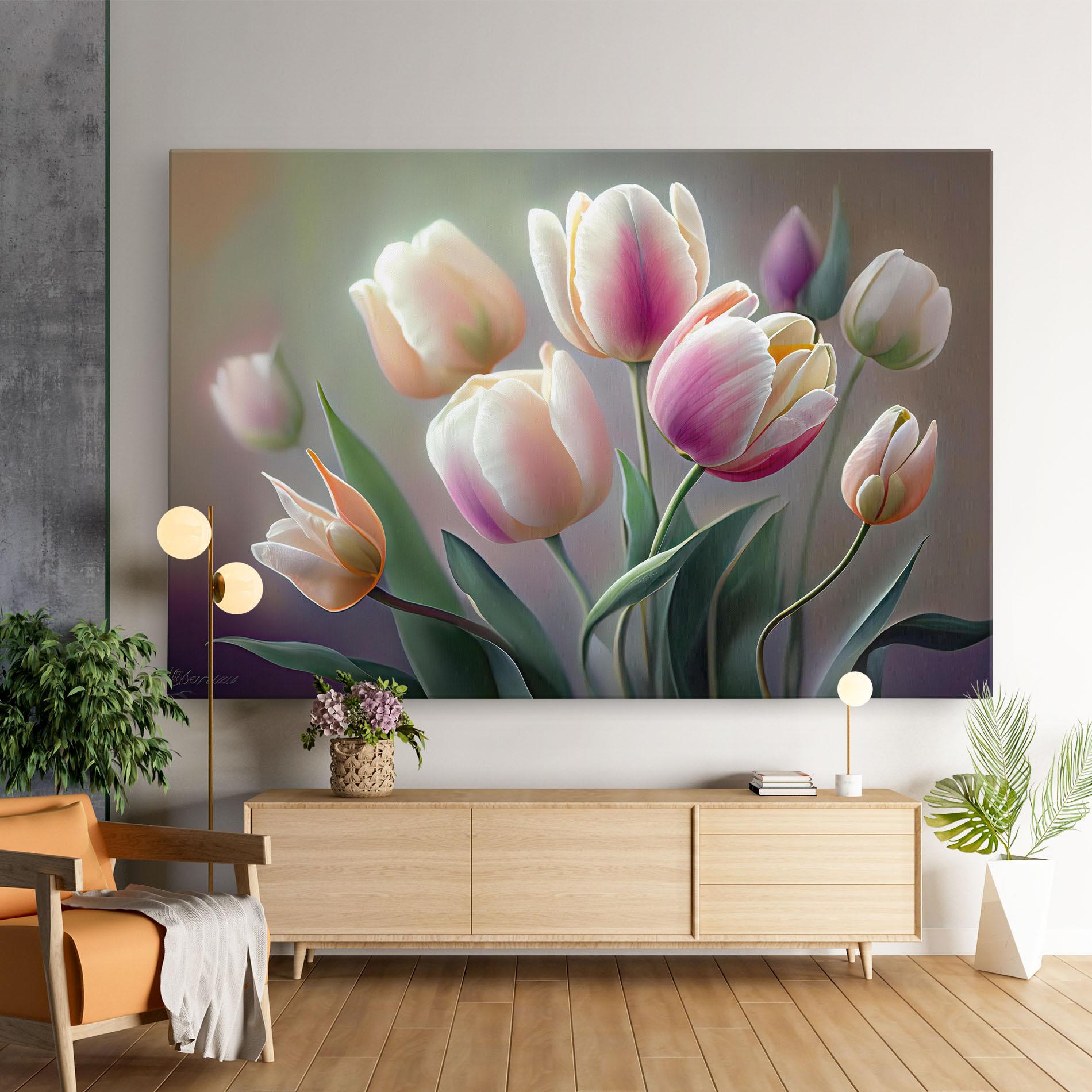 Tablou Canvas Pretty Tulips mockup 9