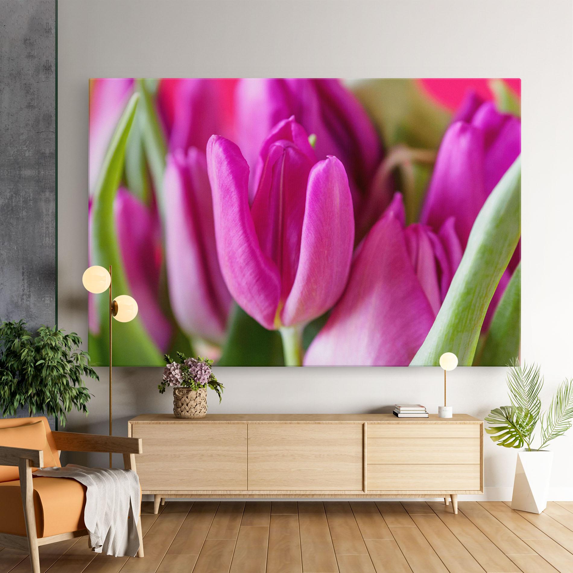 Tablou Canvas Purple Tulip Close Up mockup 9
