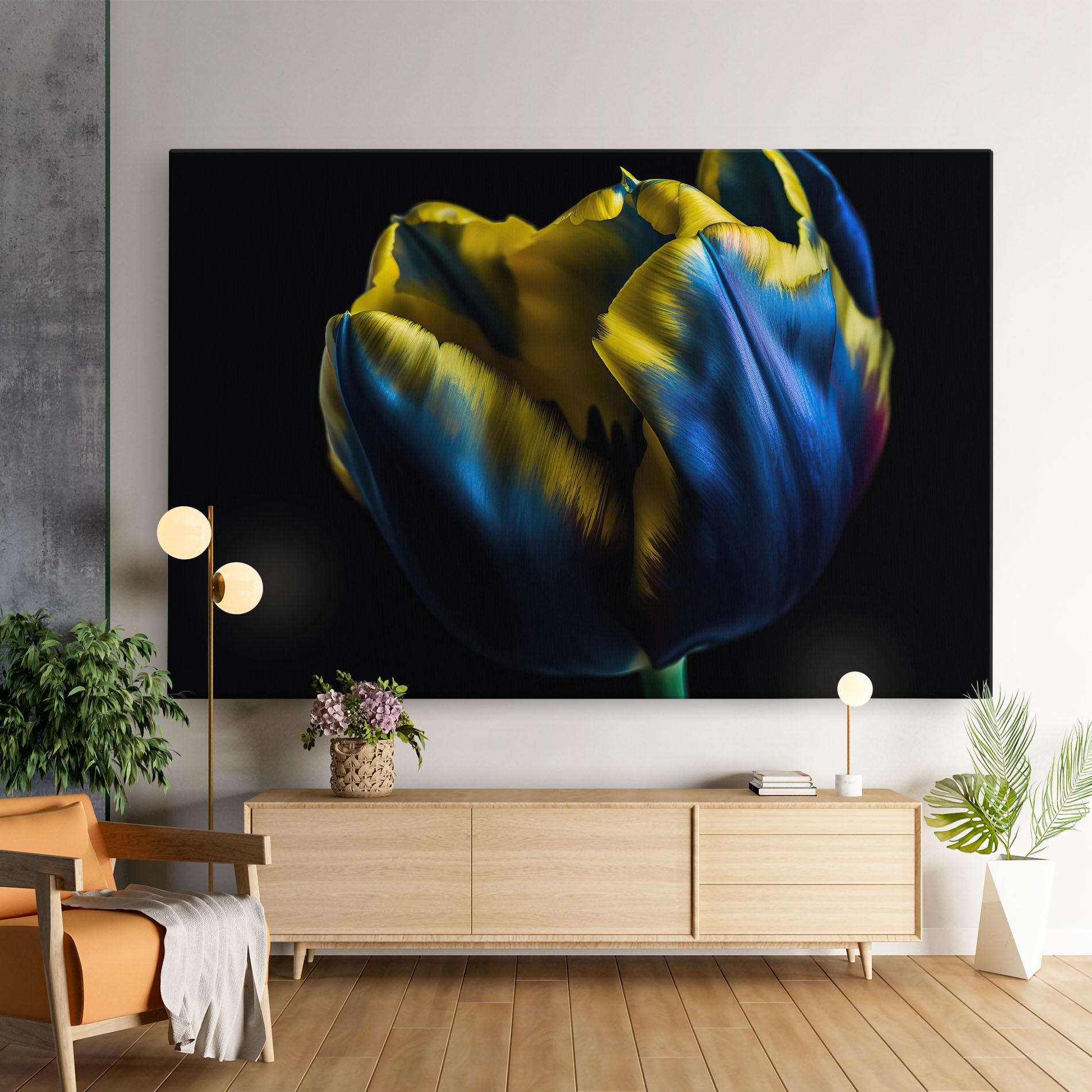 Tablou Canvas Yellow Blue Tulip mockup 9