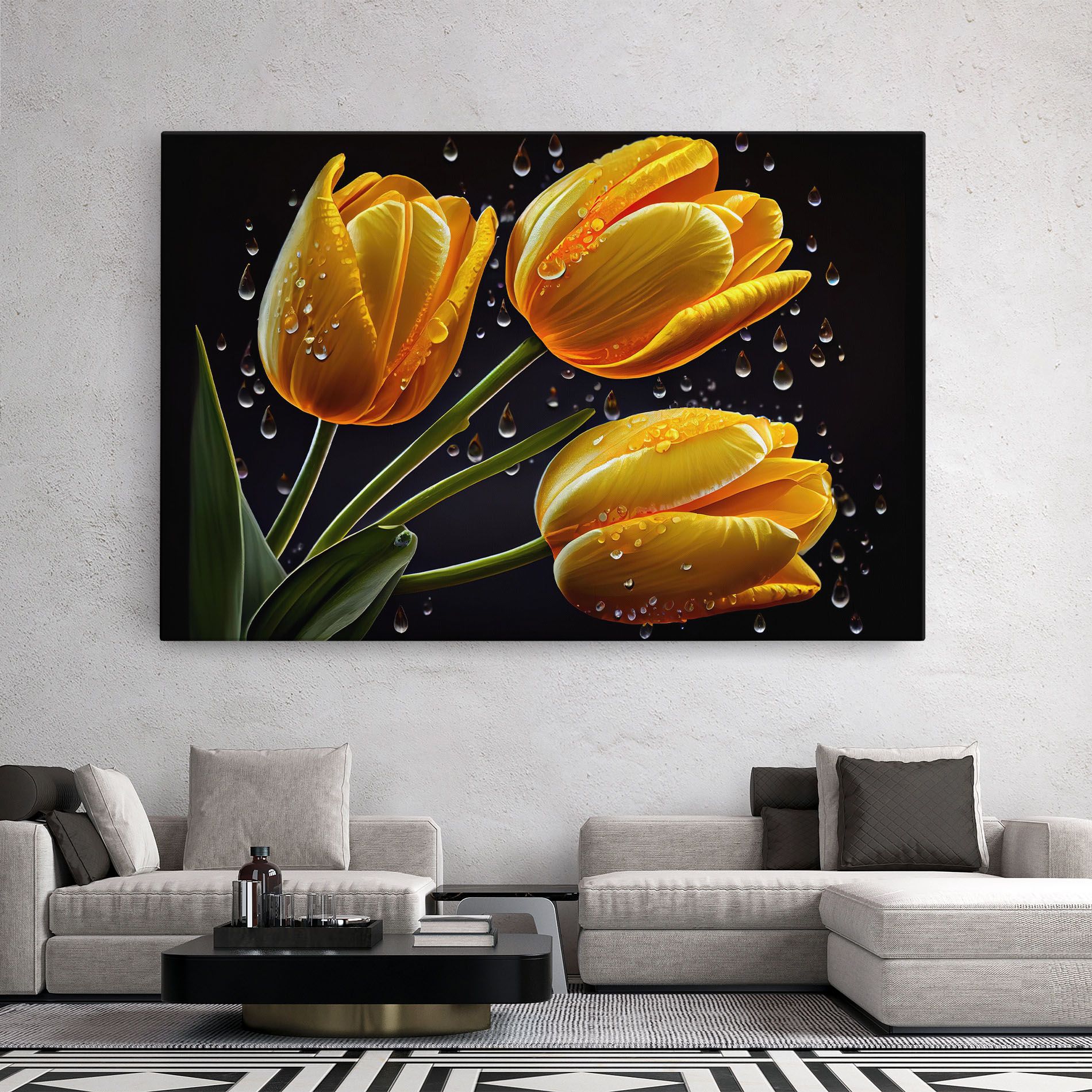 3 Yellow Tulips mockup 2