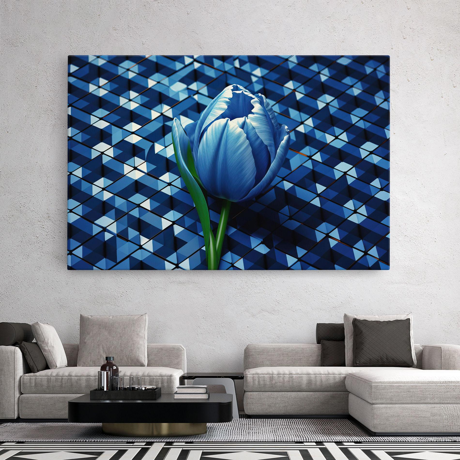 Tablou Canvas Blue Tulip mockup 2