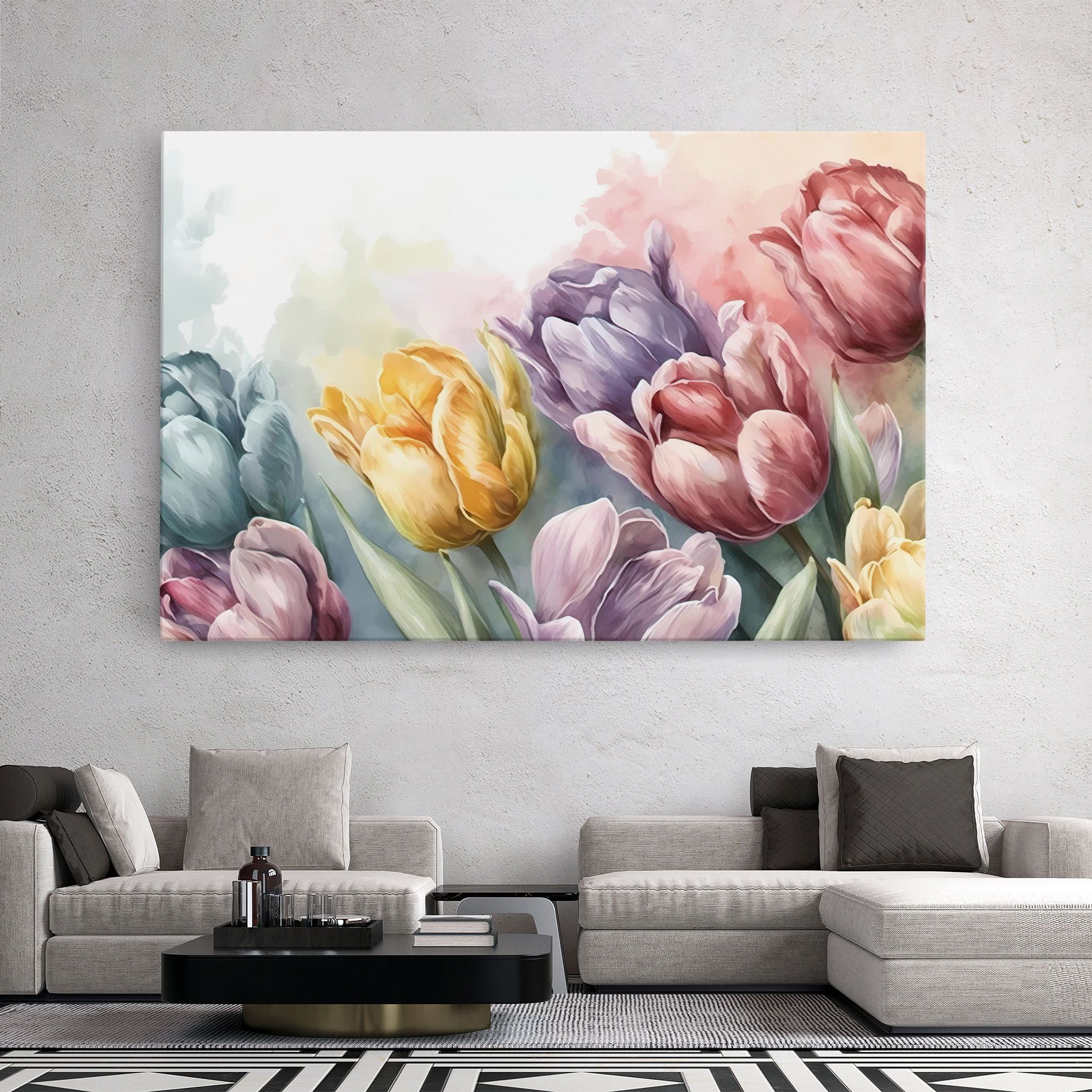 Pastel Tulips mockup 2
