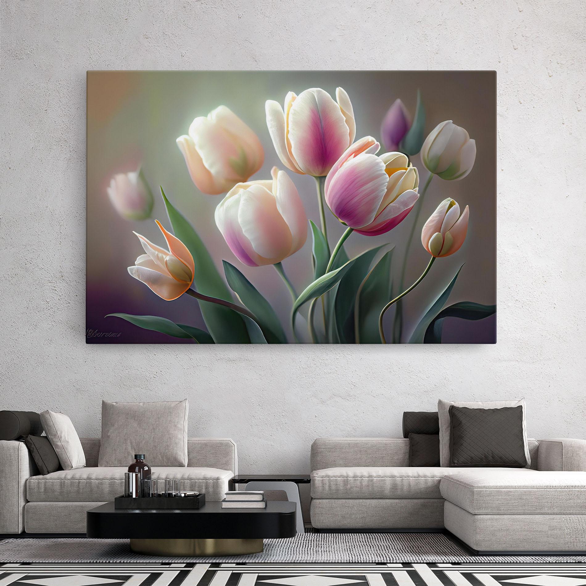 Tablou Canvas Pretty Tulips mockup 2
