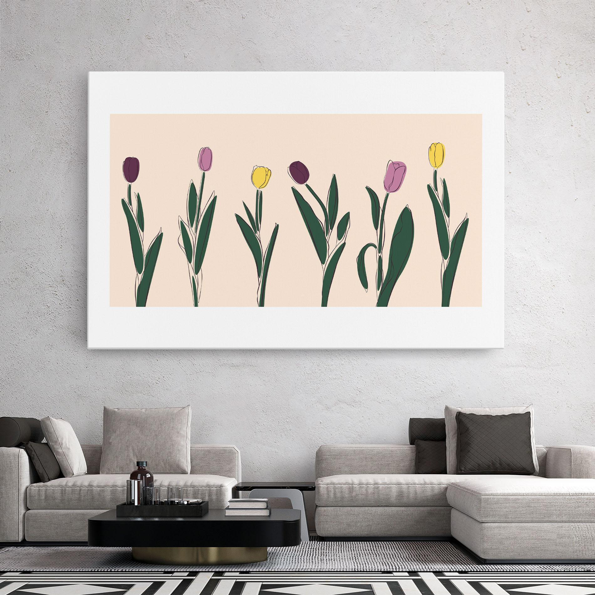 Tablou Canvas Tulips Set mockup 2