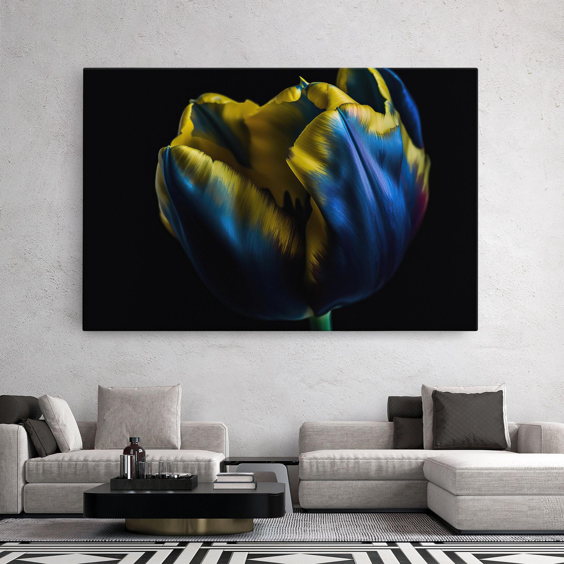 Tablou Canvas Yellow Blue Tulip mockup 2