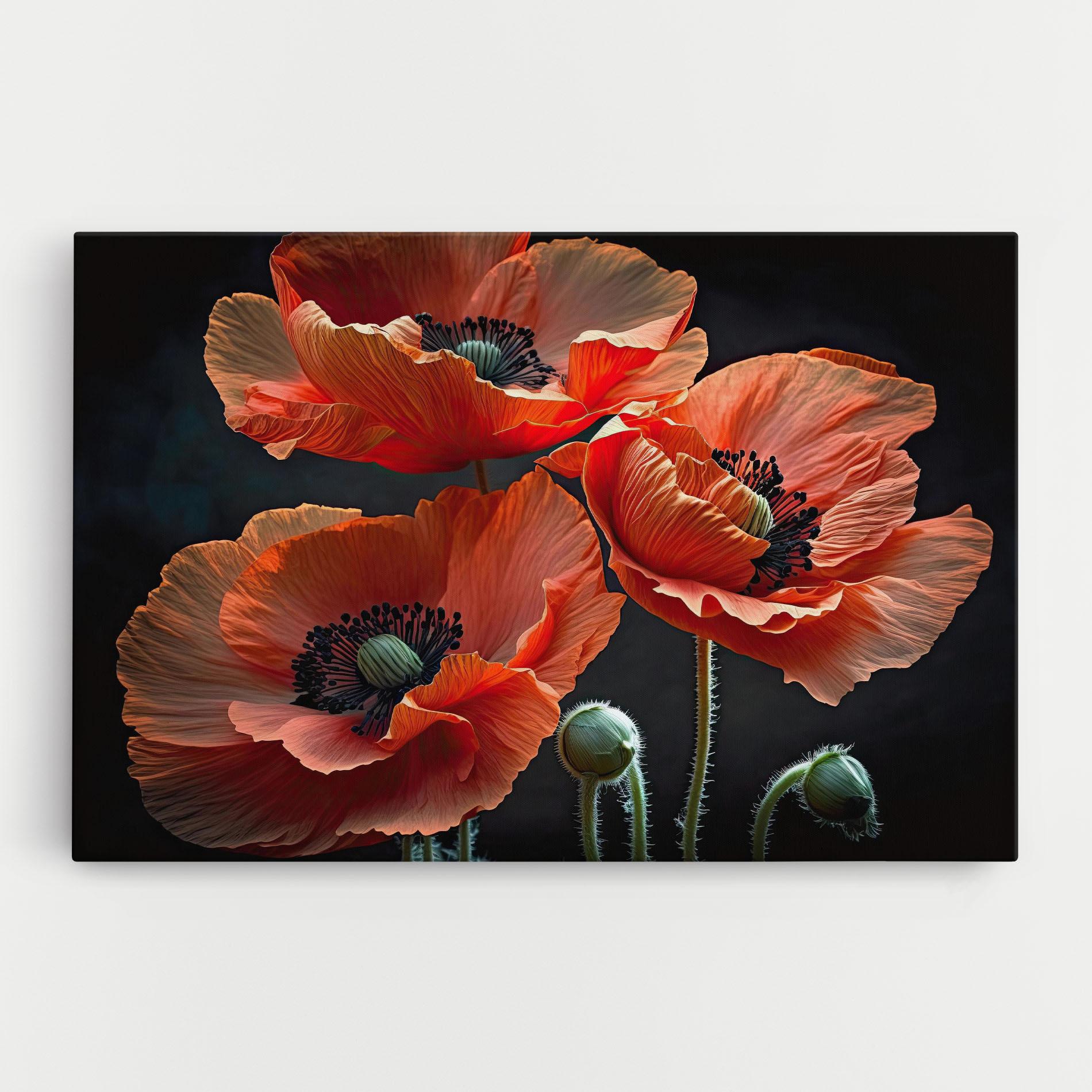 Tablou Canvas 3 Poppies mockup 0