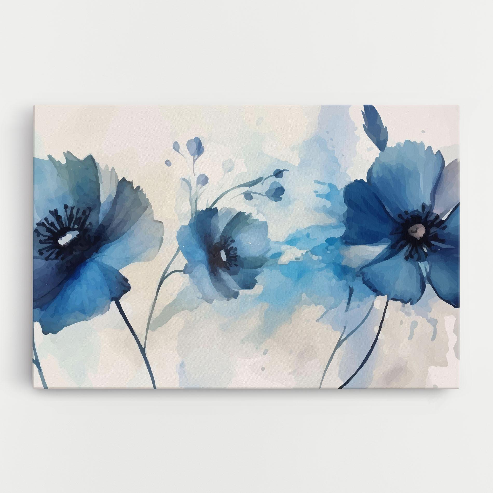 Tablou Canvas Blue Poppies mockup 0