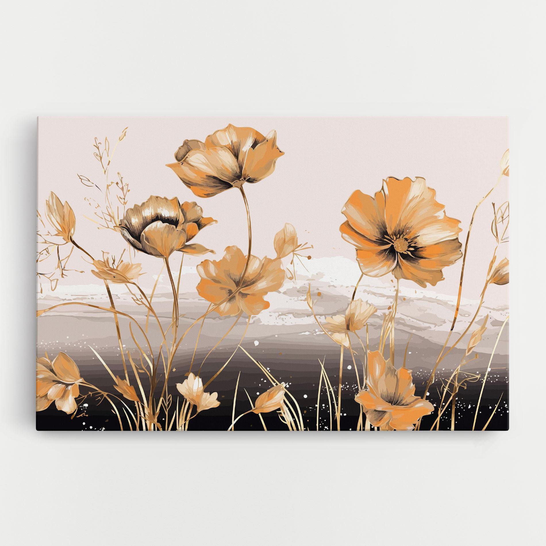 Tablou Canvas Gold Black Poppy mockup 0