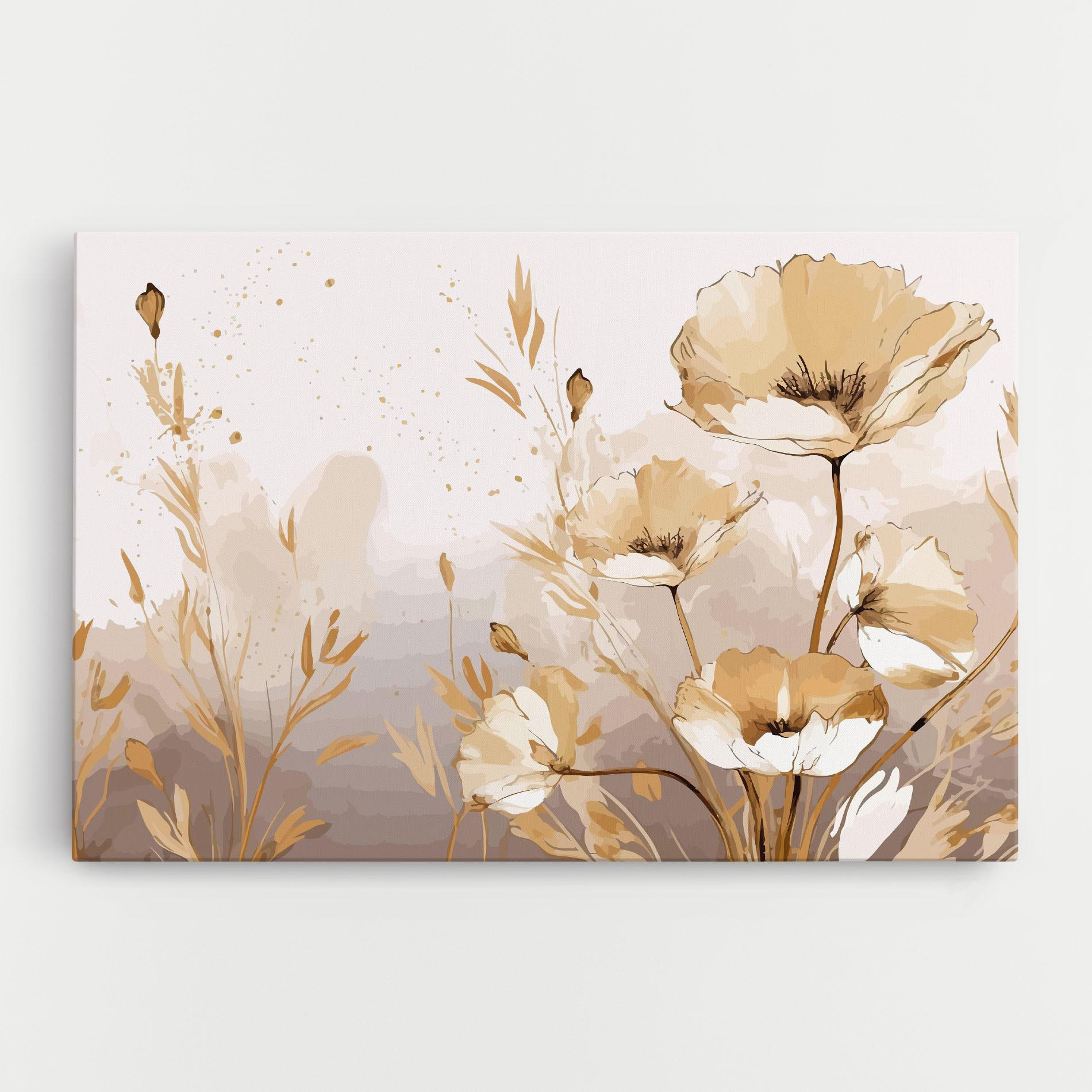 Tablou Canvas Gold Cream Poppy mockup 0